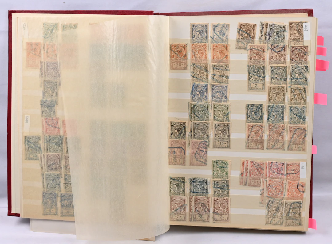 Large selection of state and town/city or provincial revenue stamps