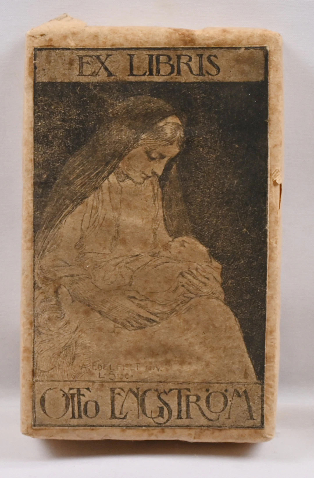 Ex Libris Otto Engström – an original printing plate from the archives