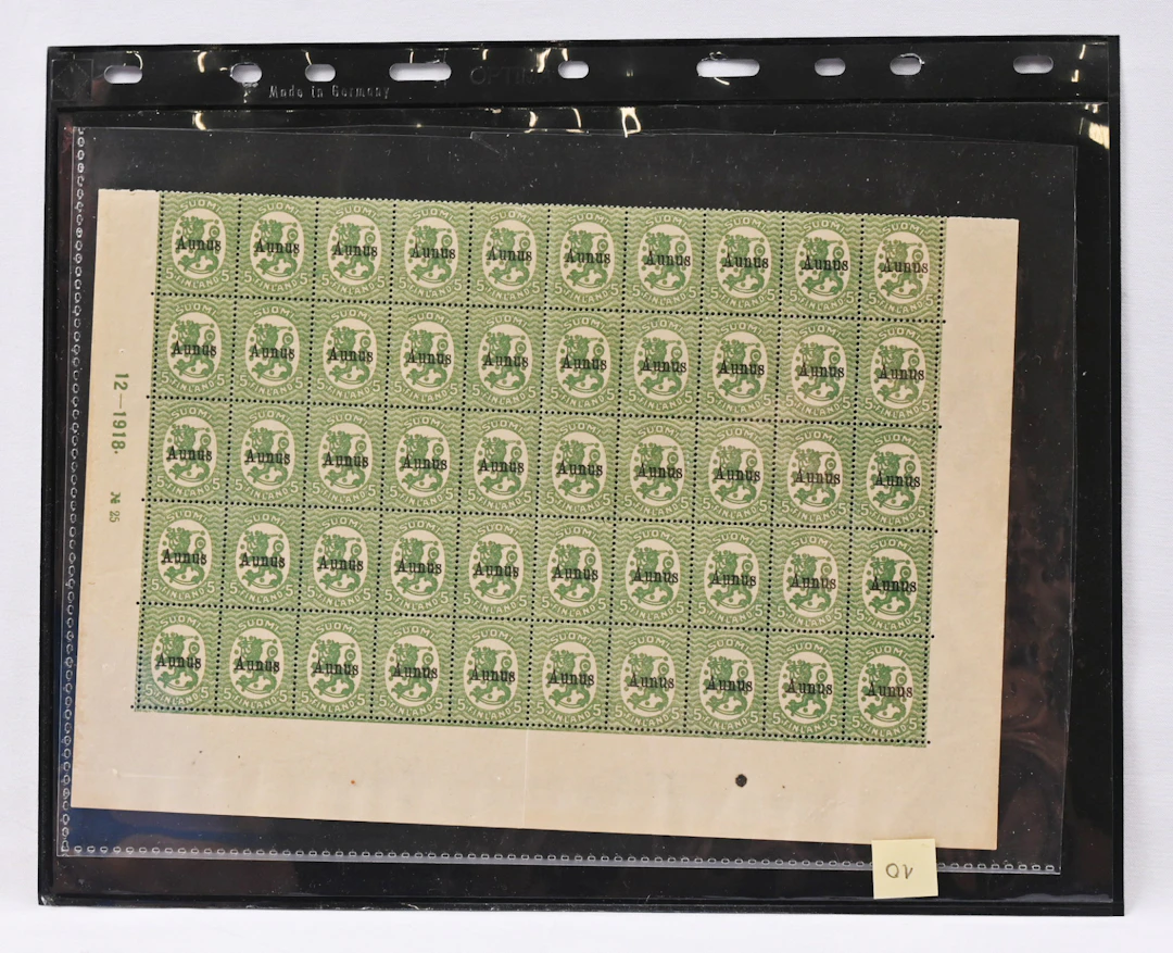 5 penni 1st printing half a sheet, as very fine mint ** included also
