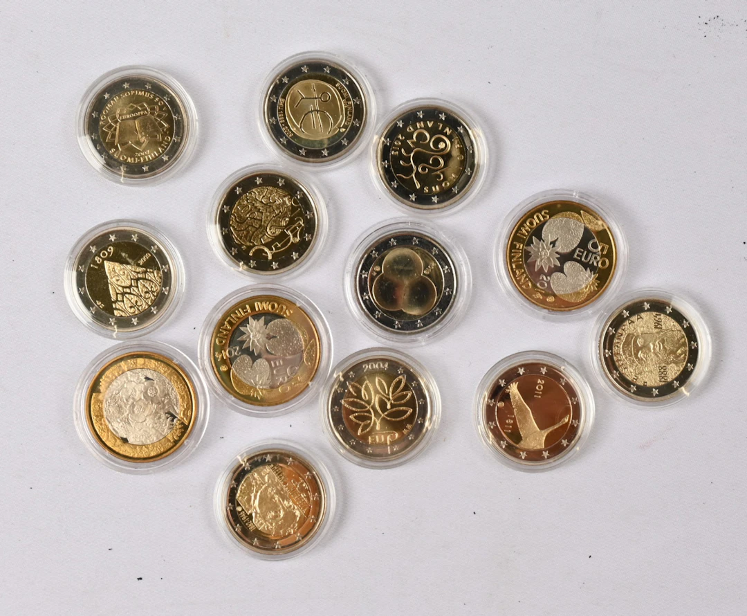 2004 - 2019 ten different 2€ commemorative coins (including eg. 2014