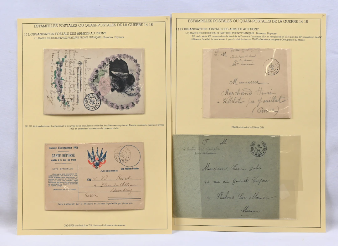 1914 - 1918 magnificent collection of military mail on over 160 mounted