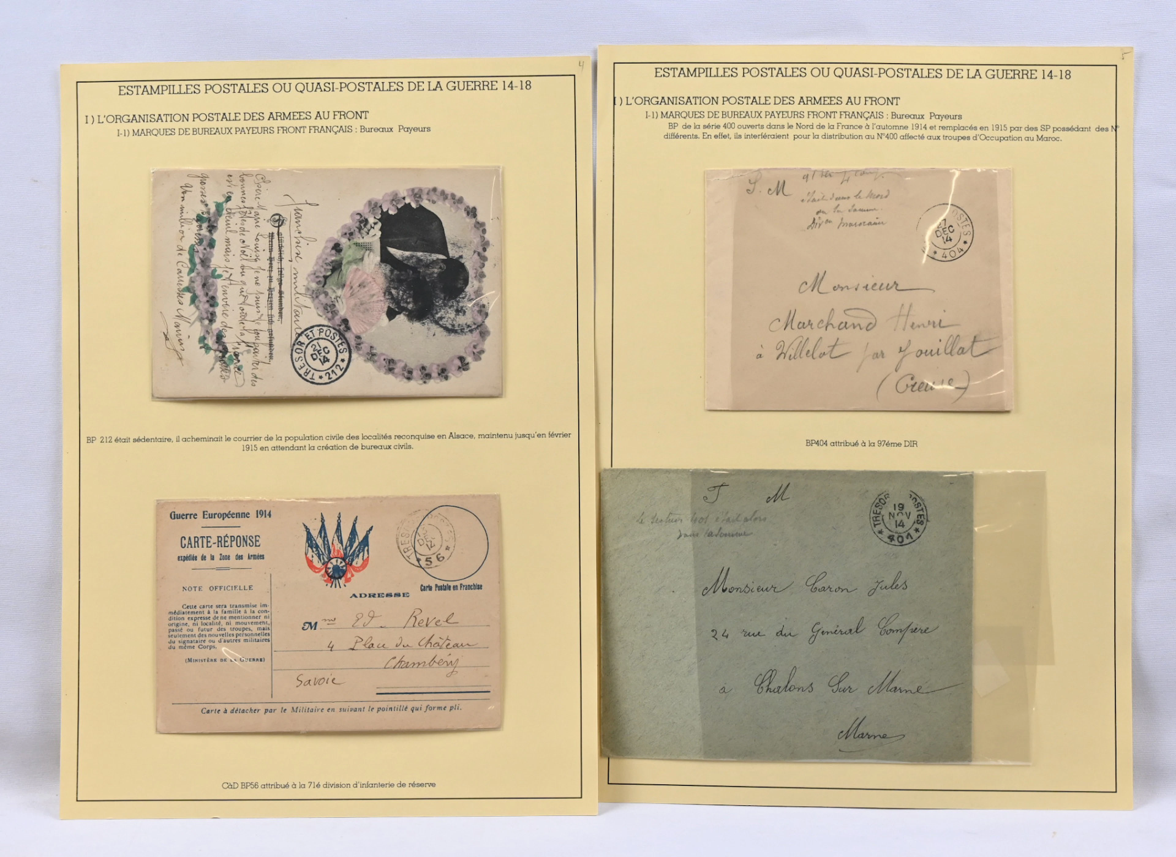 1914 - 1918 magnificent collection of military mail on over 160 mounted