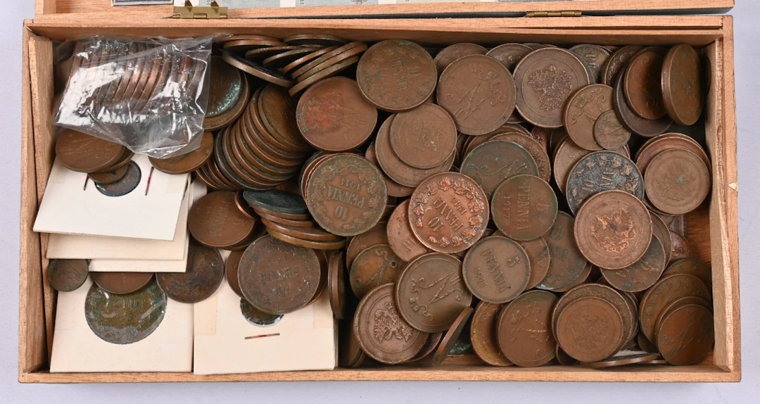 Tsarist era coins over 2½ KG.