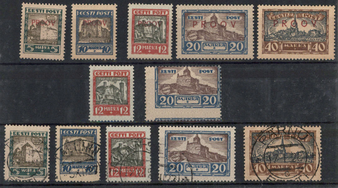 1927 City Views Mi 63-67, selection on stockcard, eg. set with PROOV