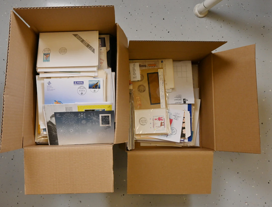 FDC and special postmark covers fine selection in two boxes, gross