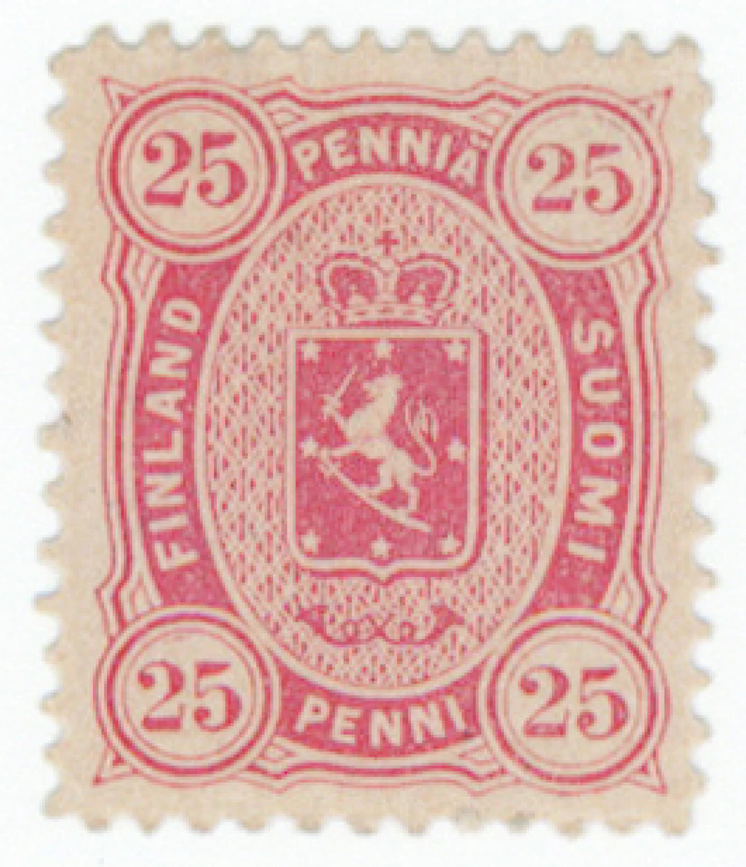 25 penni dull carmine mint *. (L. 19SBee).