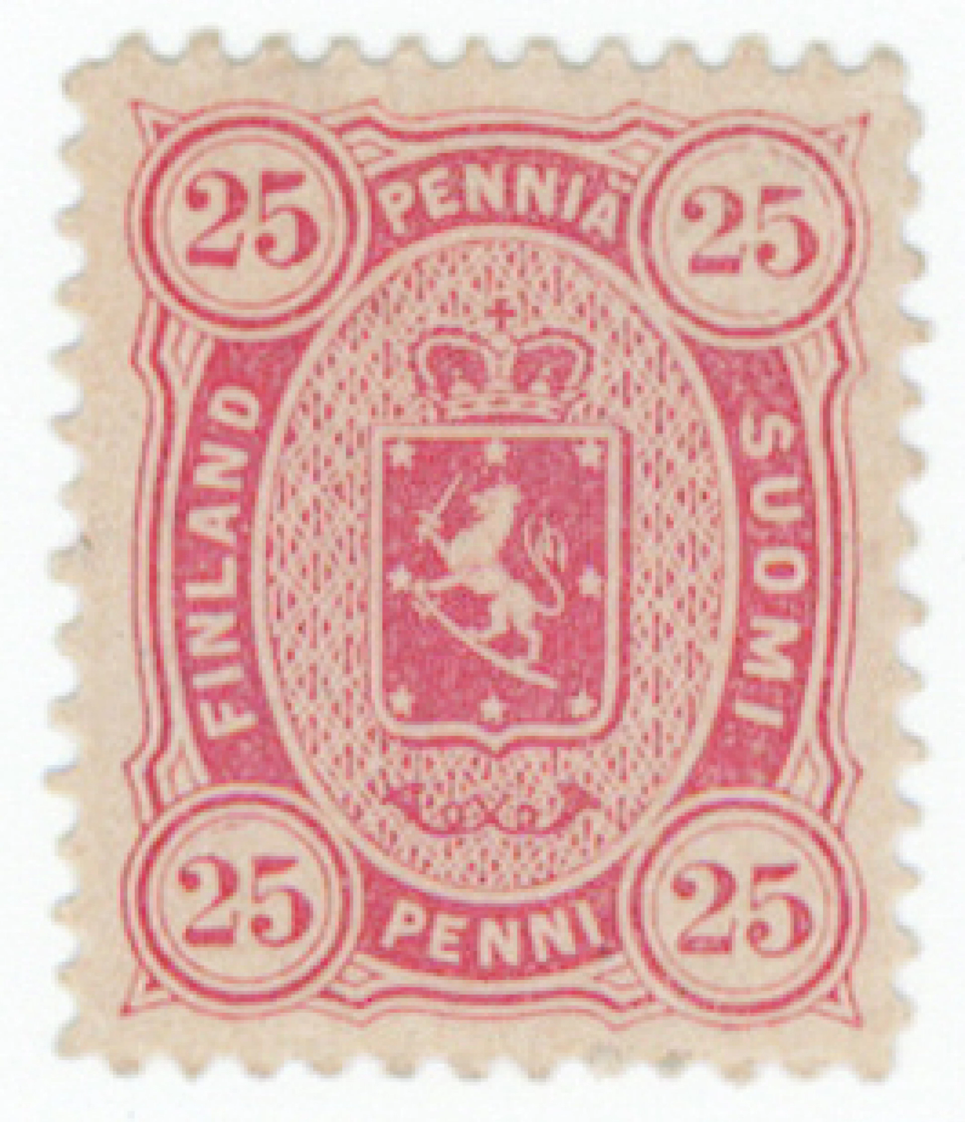 25 penni dull carmine mint *. (L. 19SBee).