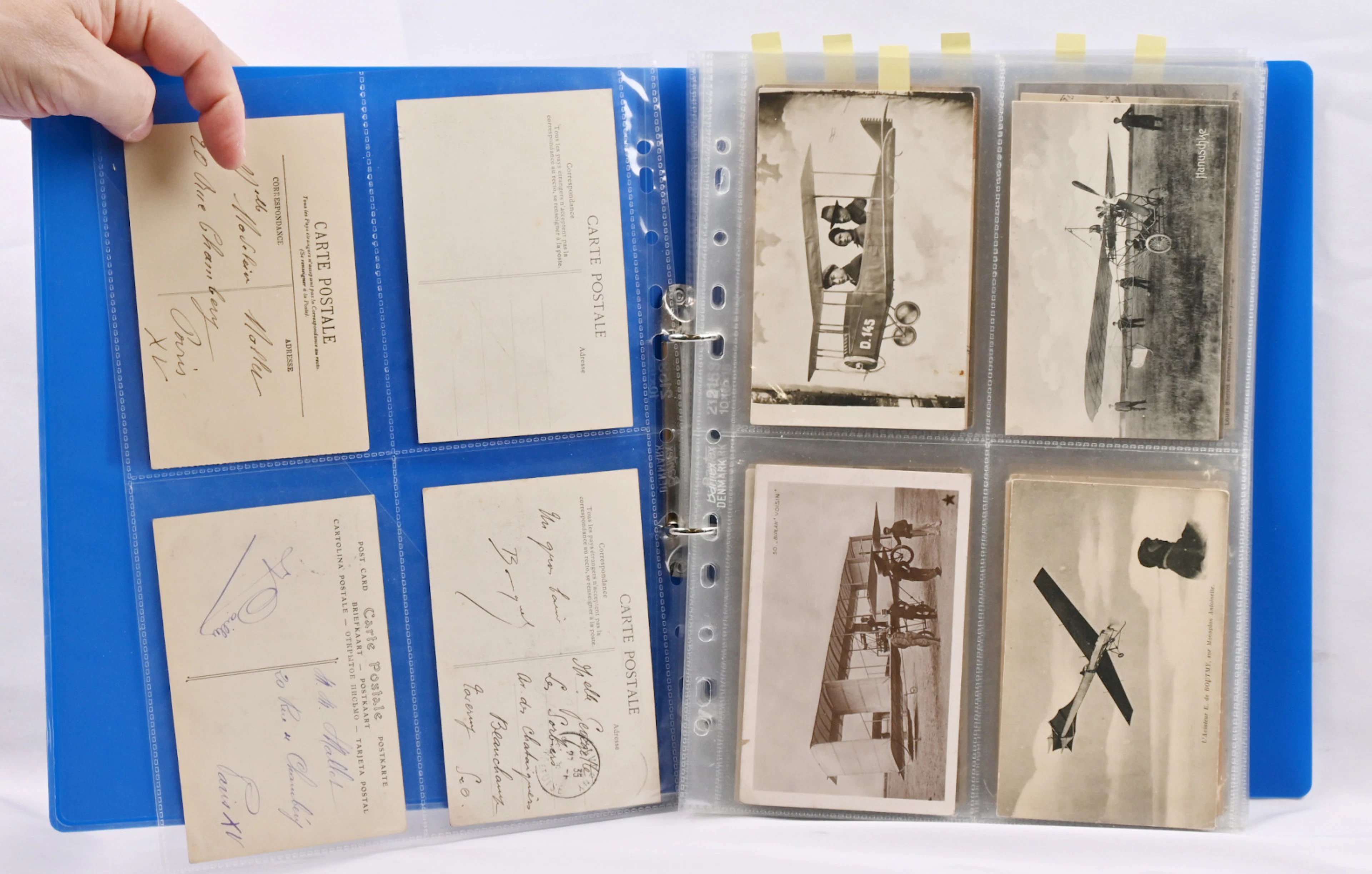 Aviation-themed postcards from early aviation to World War II. Plenty