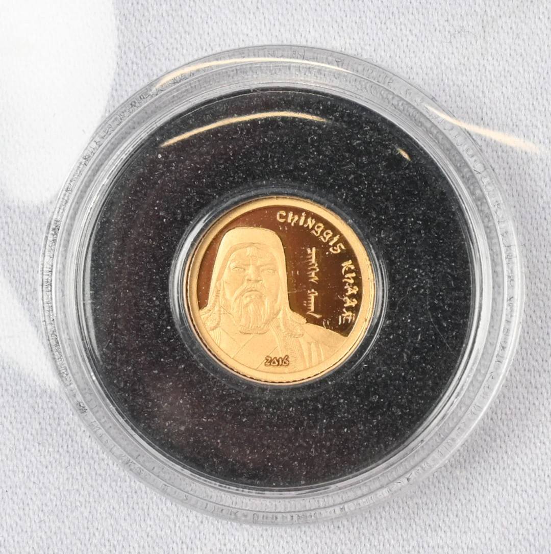 Mongolia 2016 1000 Togrog, Great Khan Genghis Khan, gold