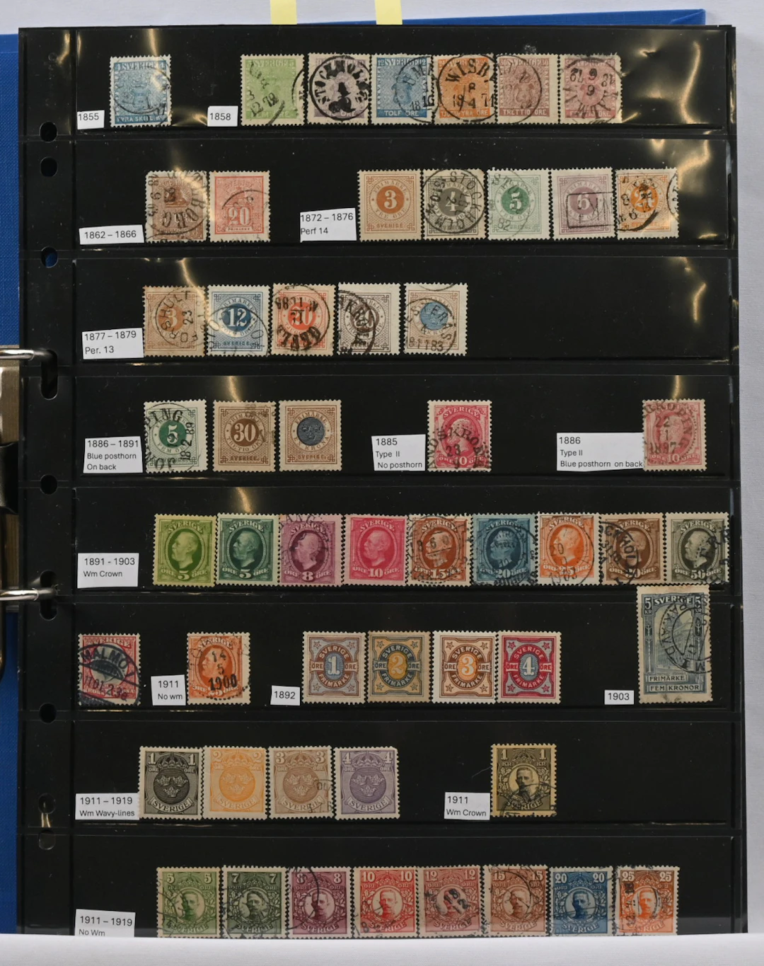 1855 - 1990 collection in binder, mint and used material. Includes