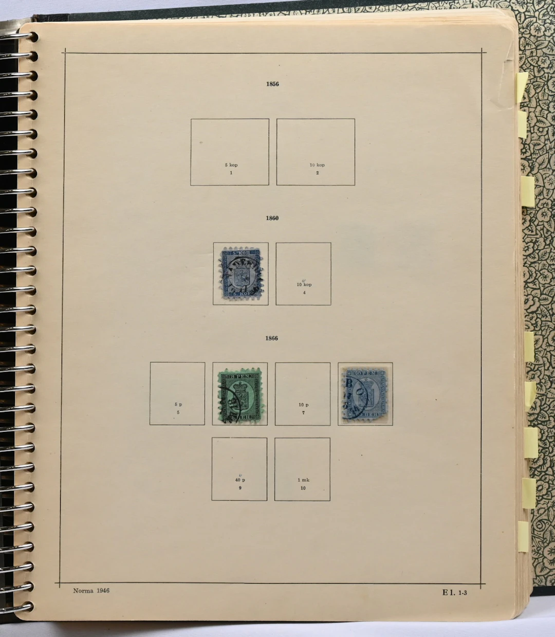 1860 - 1977 old collection on pages in album, eg. a few serpentine