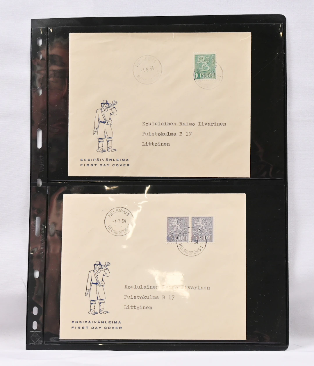 Issue 1954 lions four different fine first day covers: 1.6.1954 (a