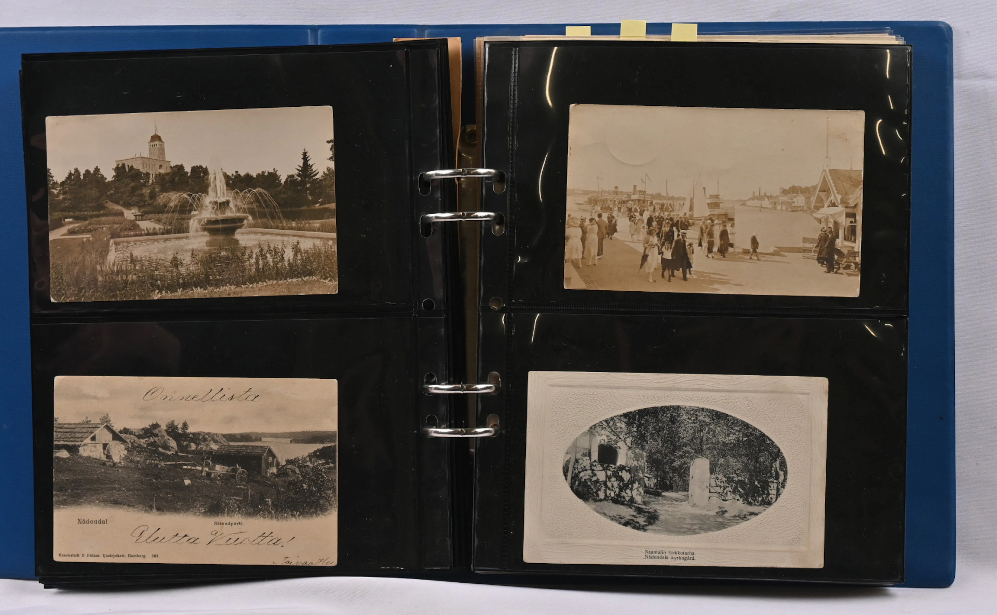 Naantali, ca. 100 old postcards in album