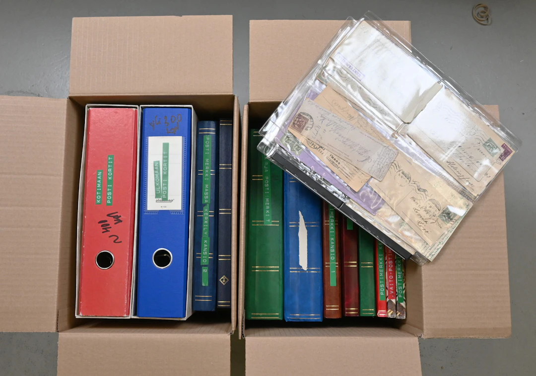 Thick album of Finnish topographical cards, approximately 400 pieces