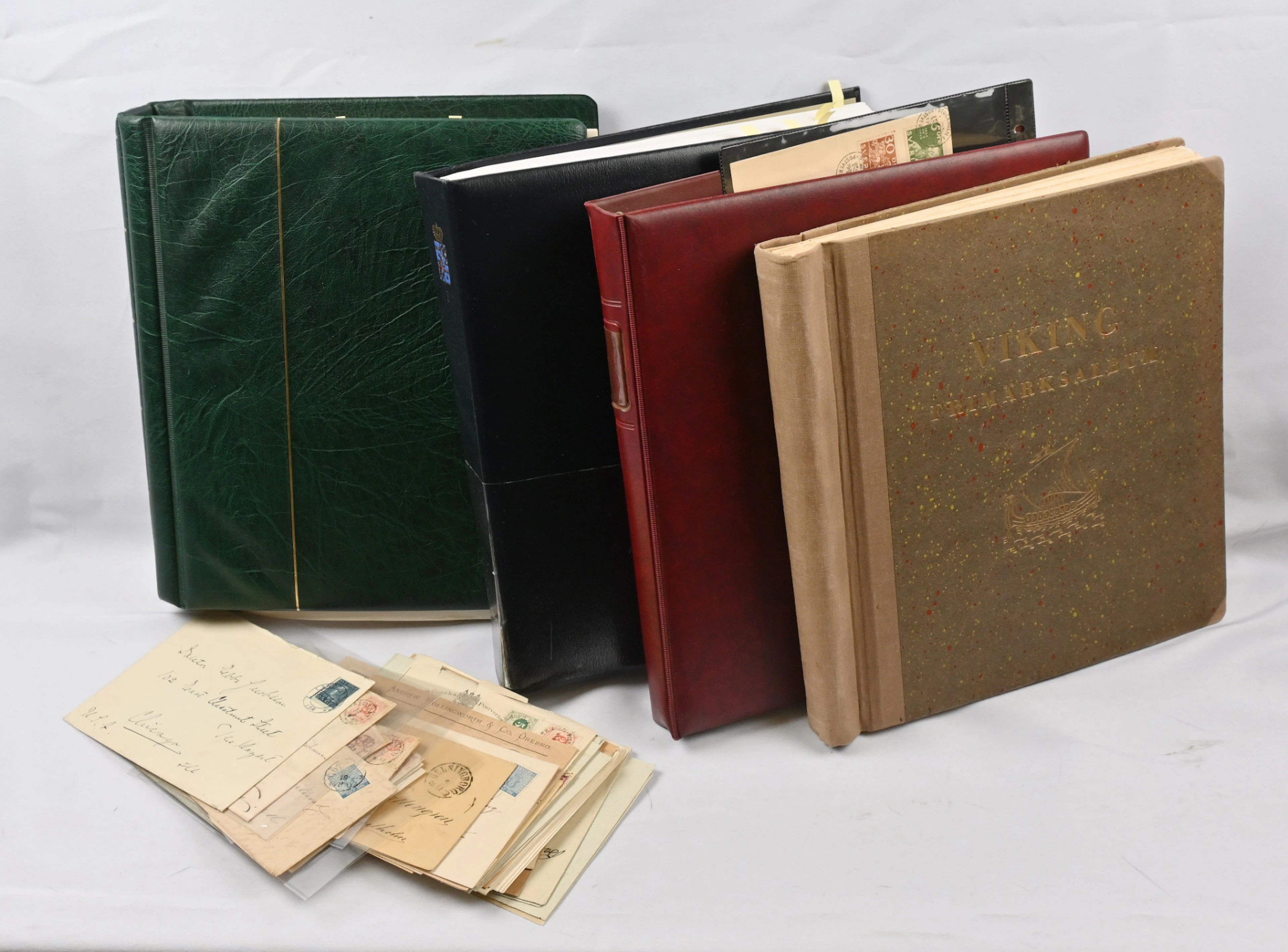 1855 - 1969 three collections in albums, material partly in very disorder