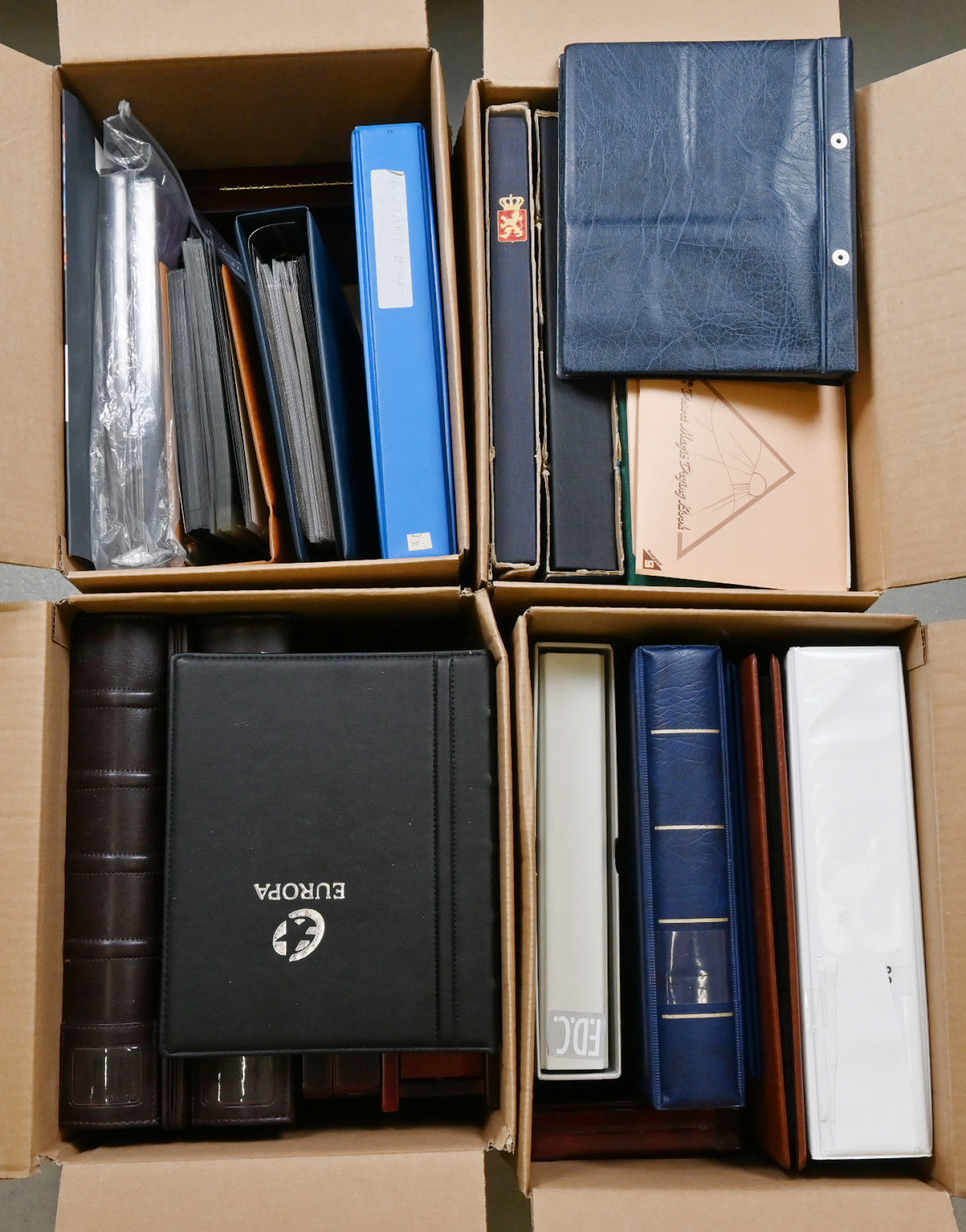 Large selection of stamp and postal item as well as coin accessories