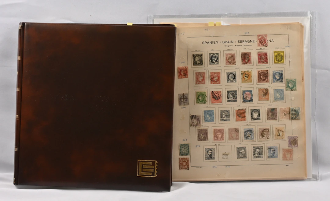 1850 - 1975 basic collection on pages and in album. No expensive stamps