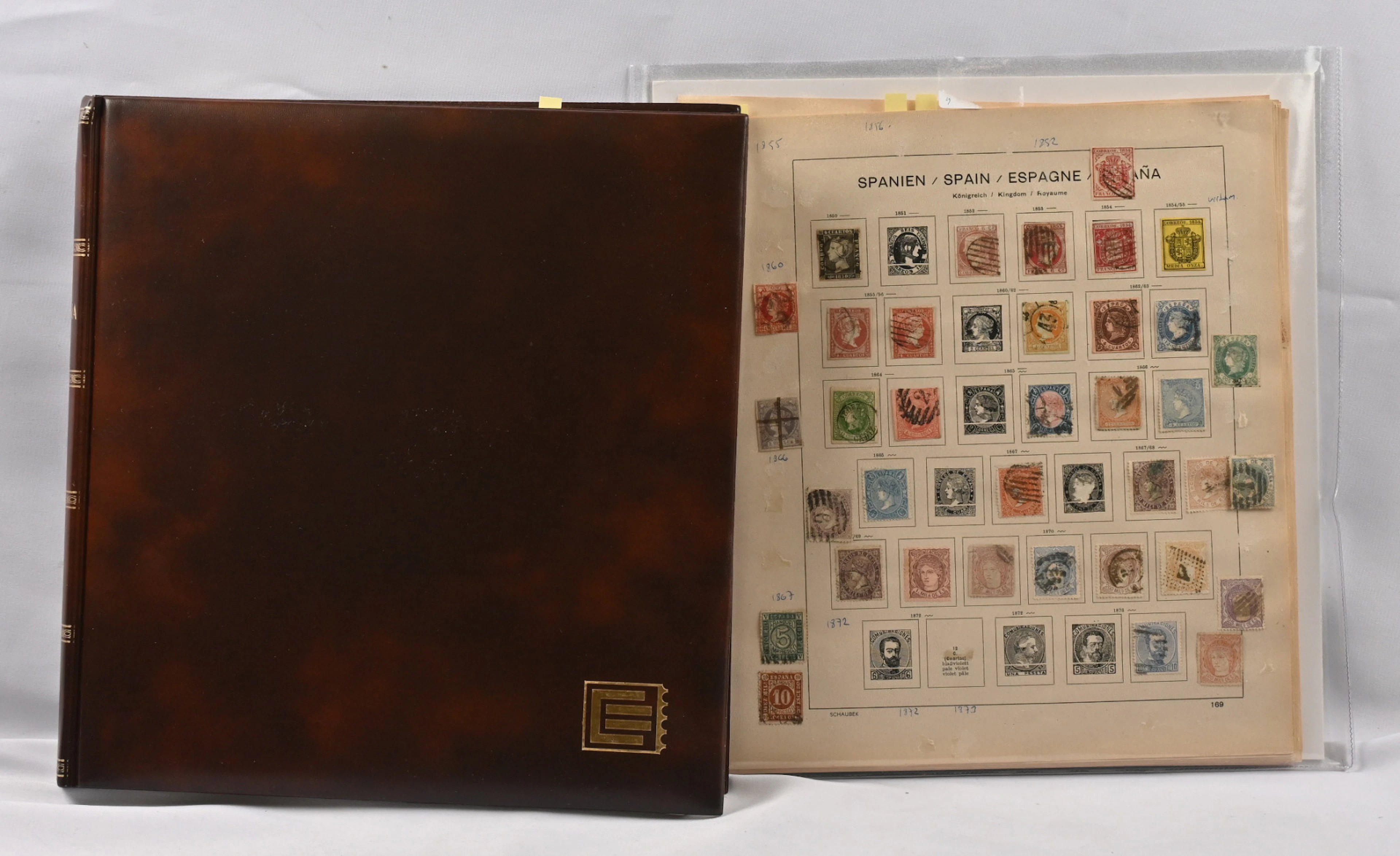 1850 - 1975 basic collection on pages and in album. No expensive stamps