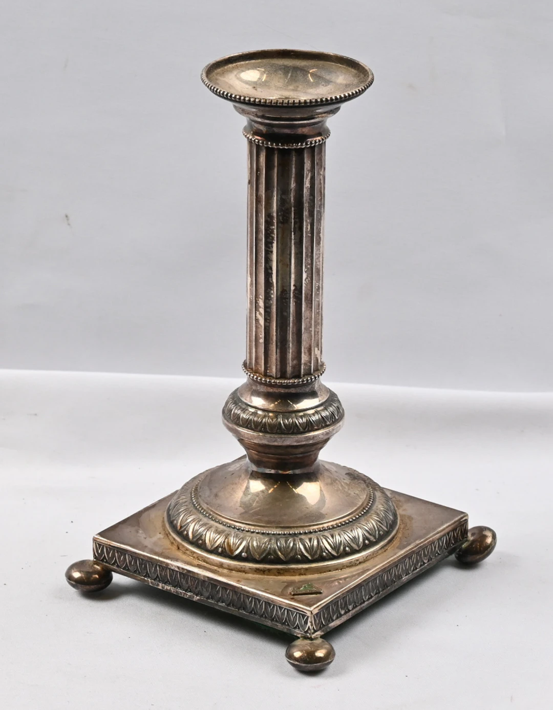 Silver candlestick (925), height approx. 18 cm, year mark S8 (1971).