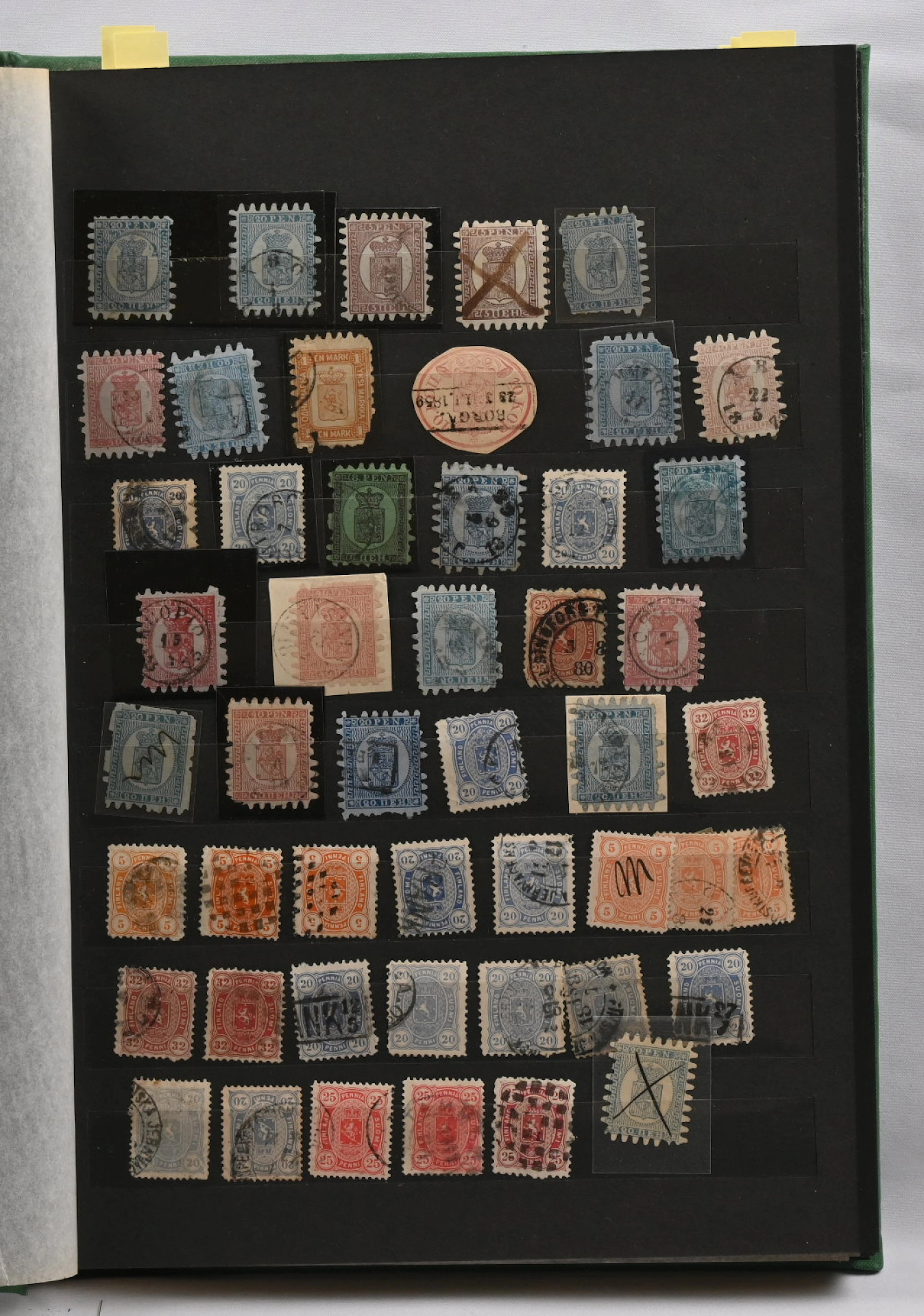 From 1860 onwards stock selection of stamps in a stockbook including