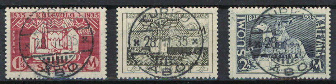 1935 Kalevala set, superb used Turku 28.II.1935 - very fine cancellations