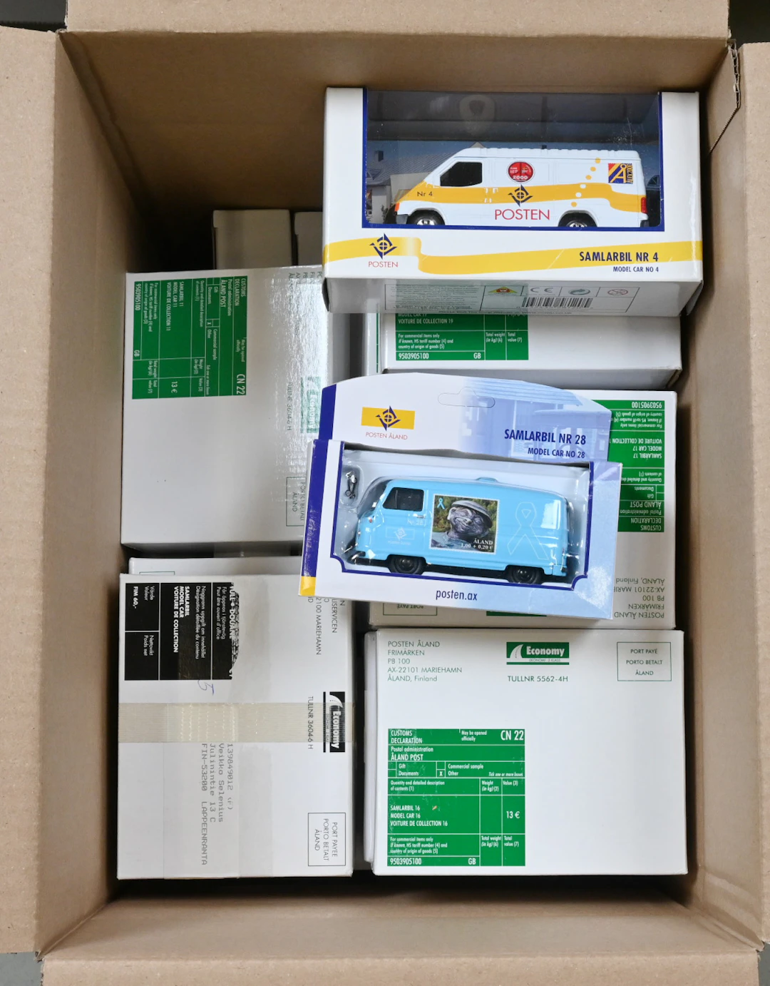 Toys, Aland Island Post collectible cars in original packages over 30 pieces!
