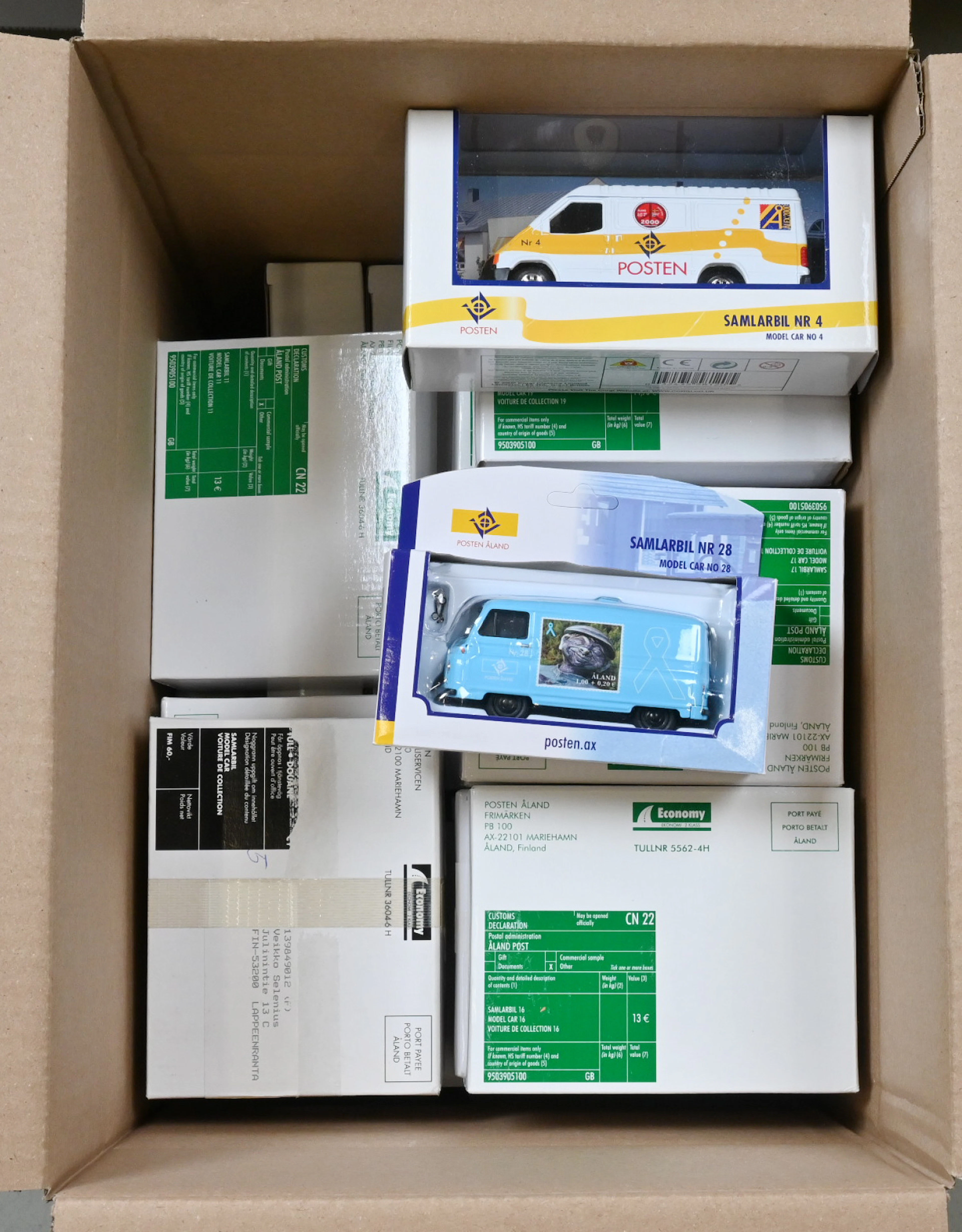 Toys, Aland Island Post collectible cars in original packages over 30 pieces!