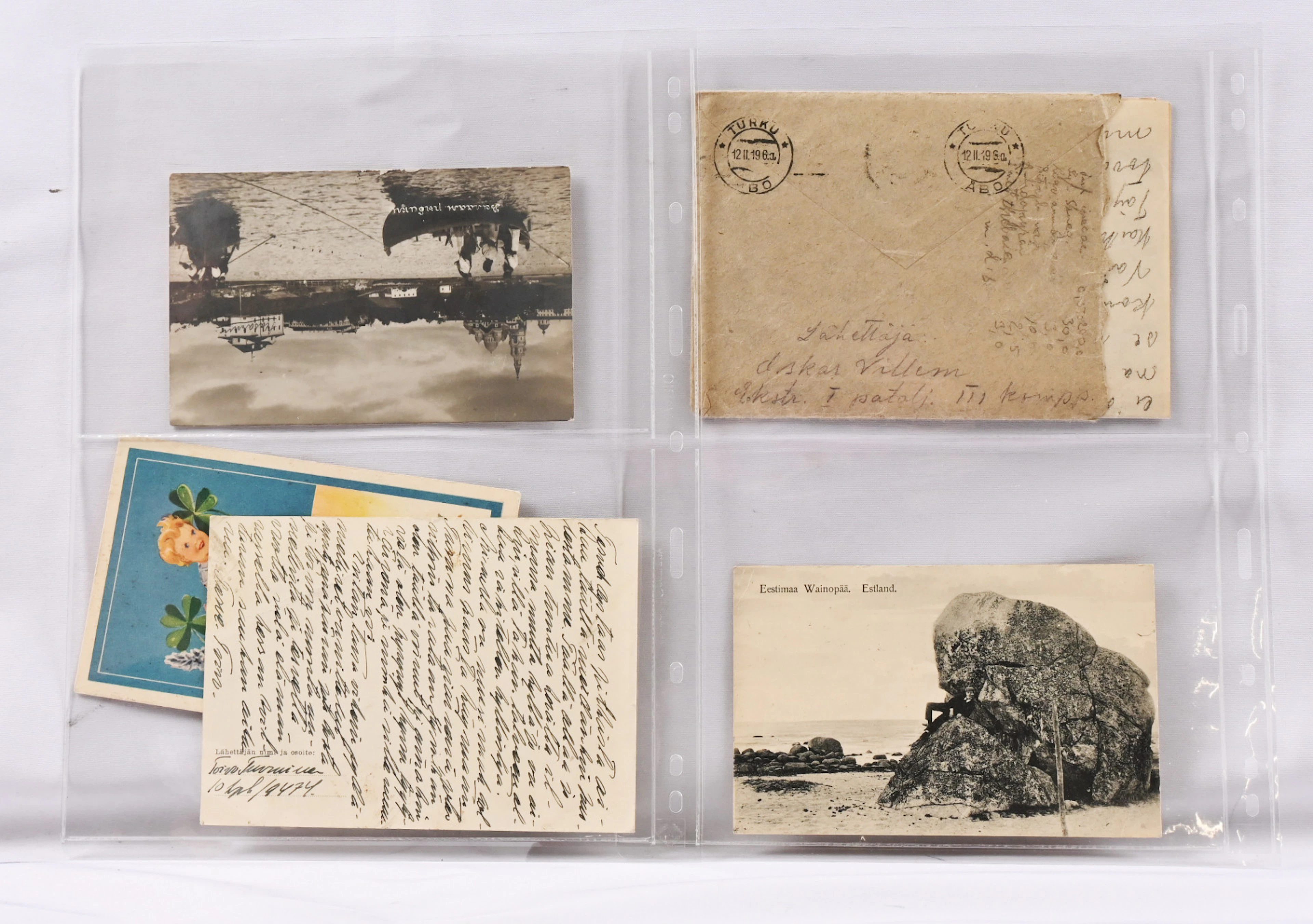 Small interesting selection of field post 1918 - 1942, eg. two postal