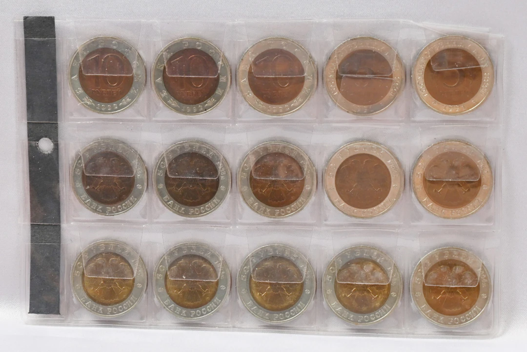 1991 - 1994 ”Russian Red Book of Wildlife” coin set. Two 5 Rouble