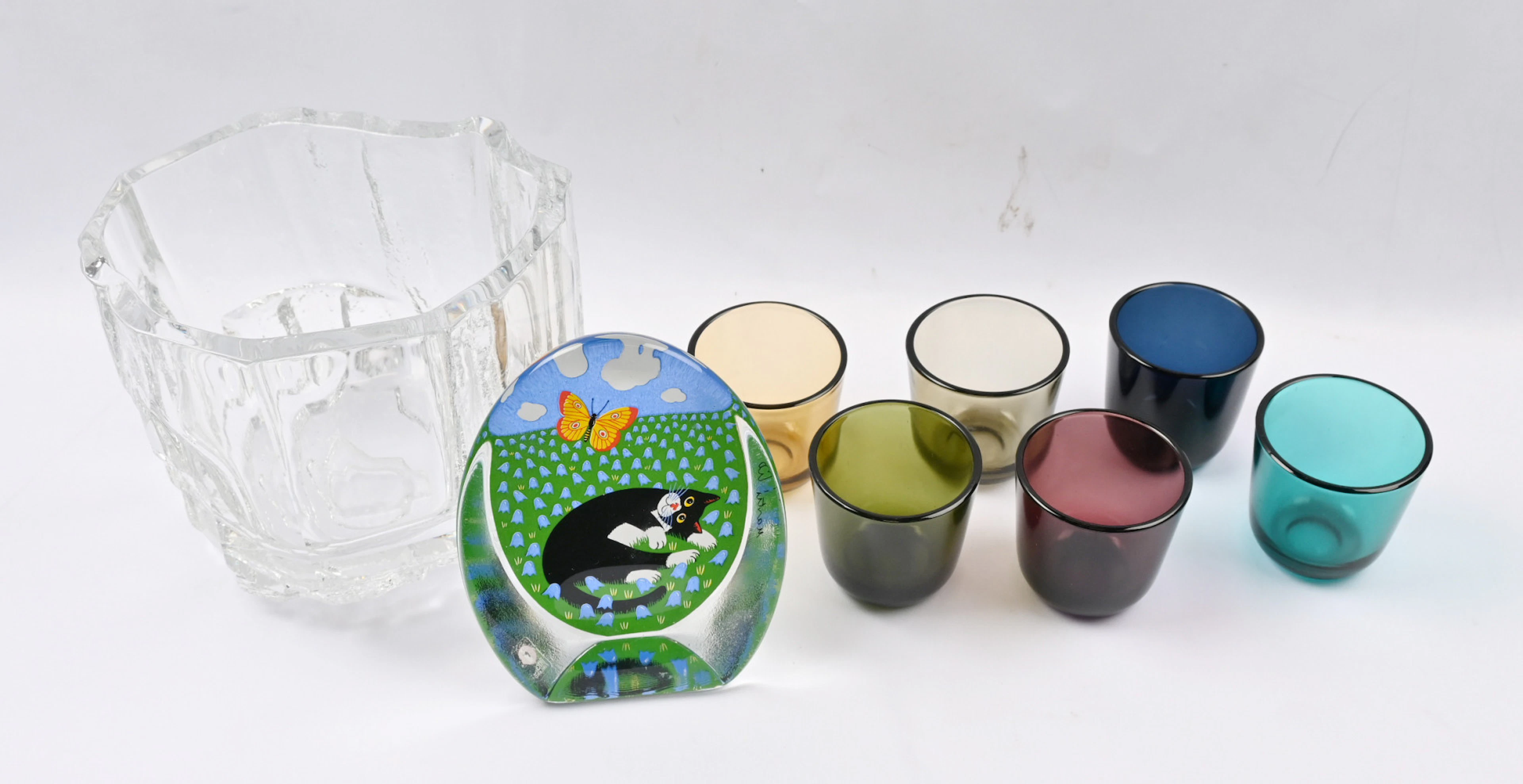 Selection of eg. Kaj Franck's drinking glasses six pieces, Martti