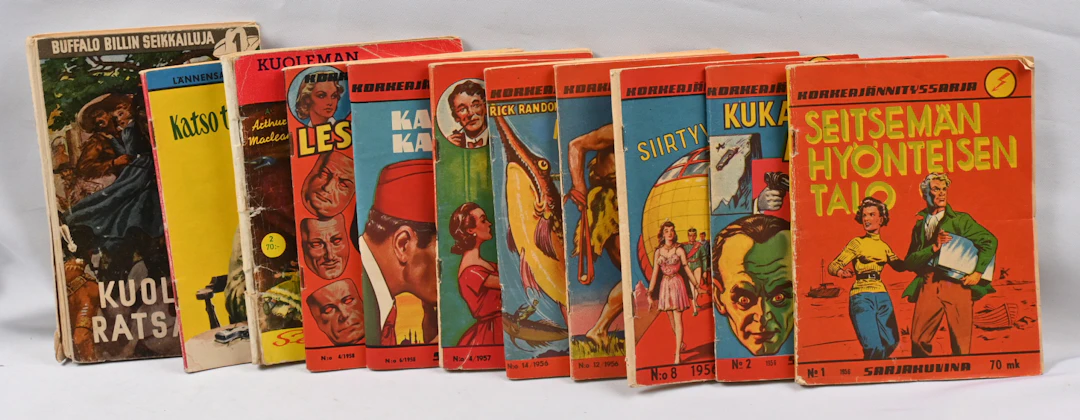 "Korkeajännitys" series 1956 - 1958 selection of eight different.