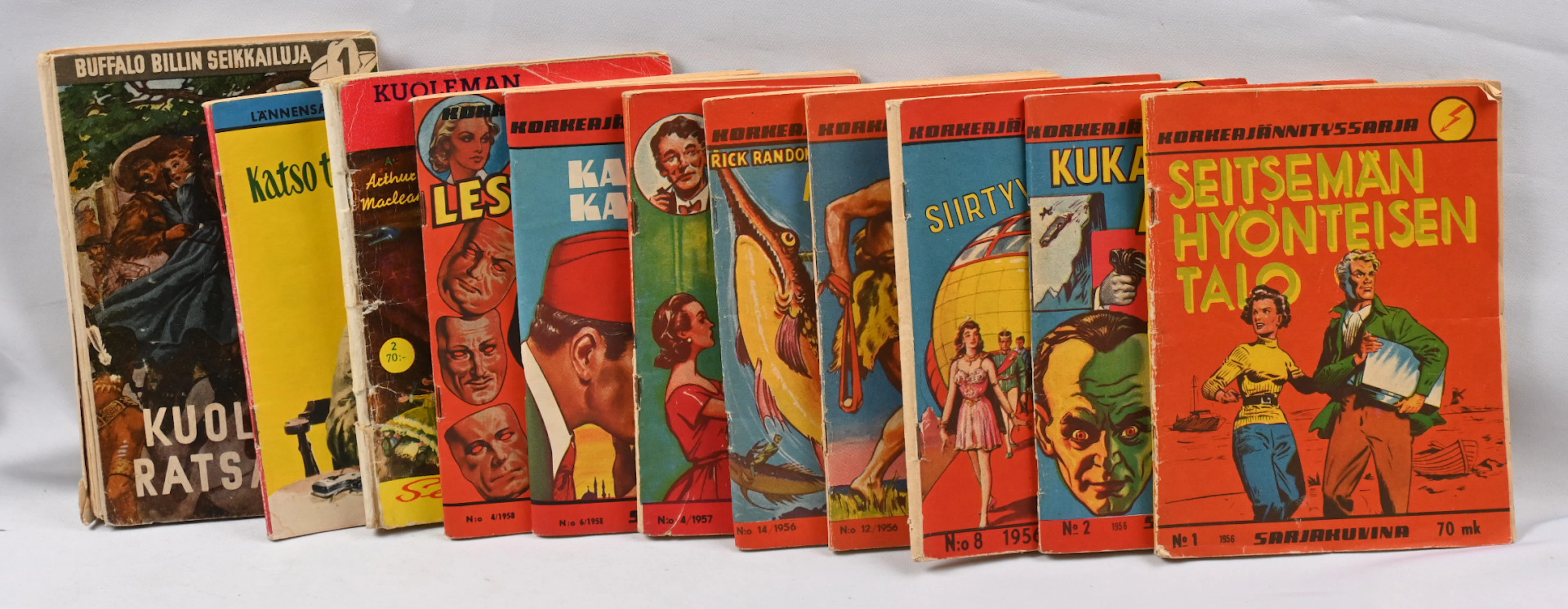 "Korkeajännitys" series 1956 - 1958 selection of eight different.