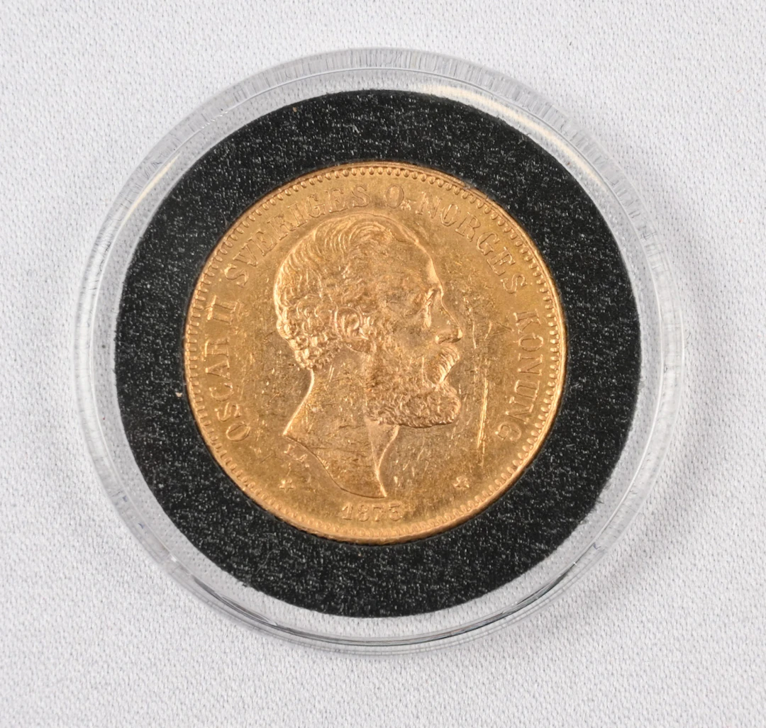 Sweden 1873 20 krona gold.