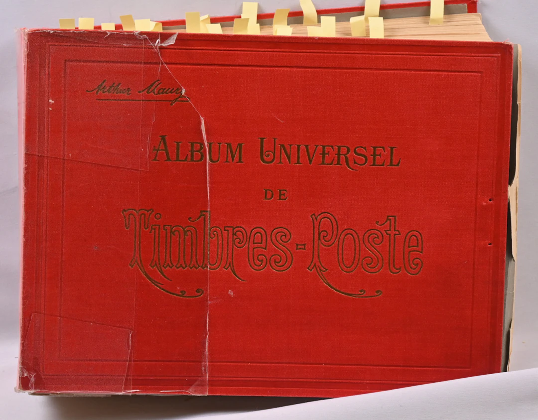 Arthur Mayru's Asia, Oceania and America album with places for stamps