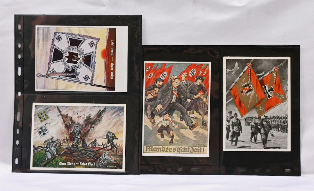 Germany, fine selection of 12 different propaganda cards from the