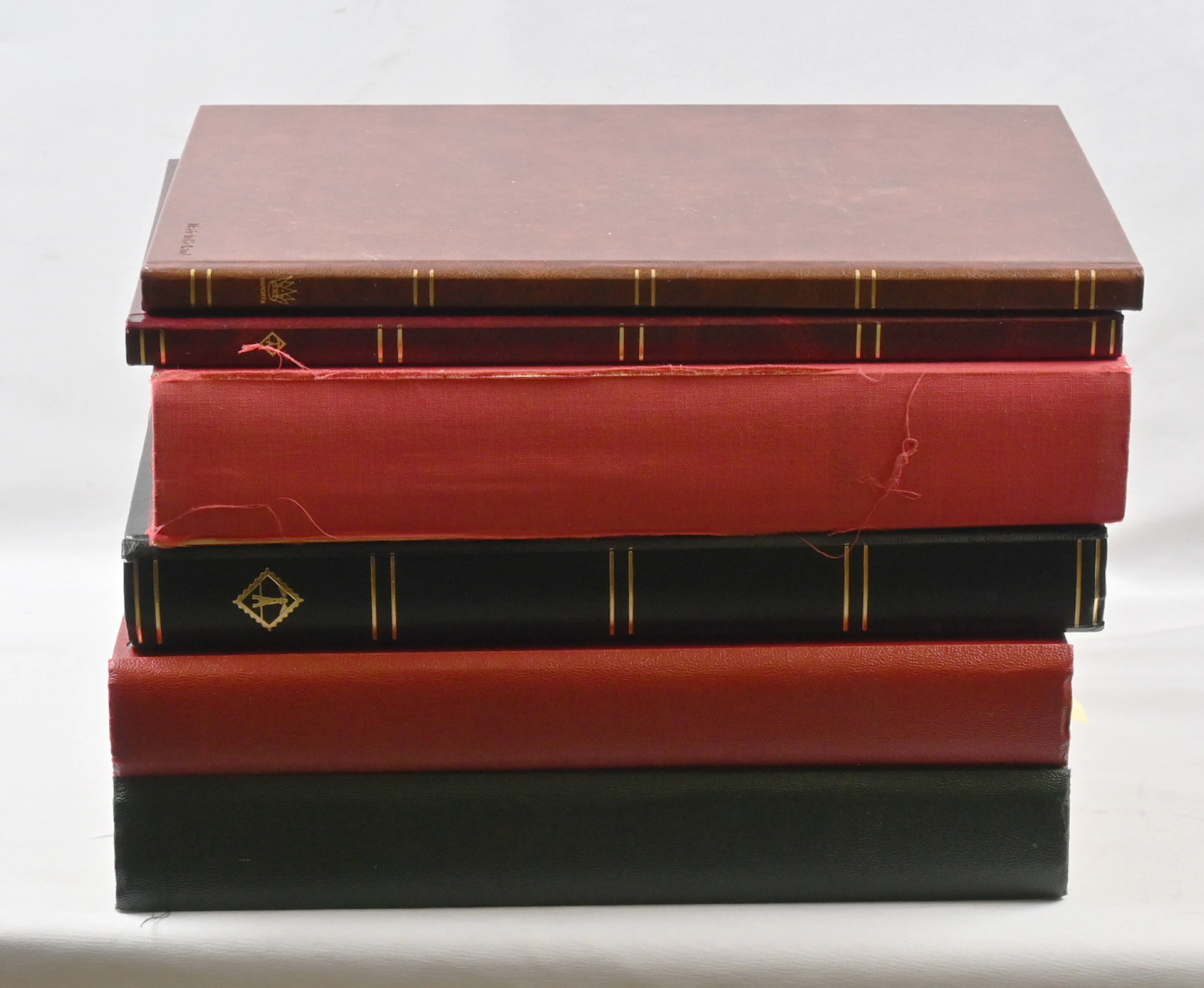 From 1875 onwards stock lot of used material in six stockbooks (part