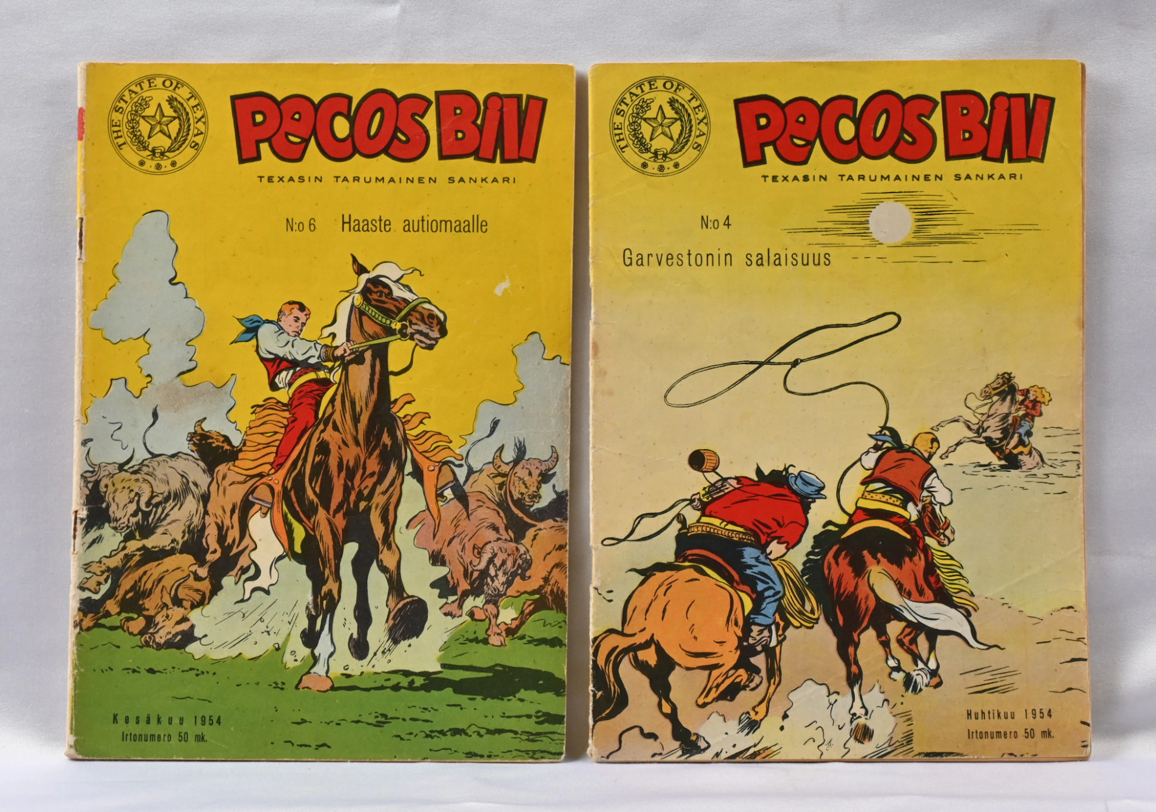 Pecos Bill 1954 - 1960 selection nine different. Condition from poor to fine.