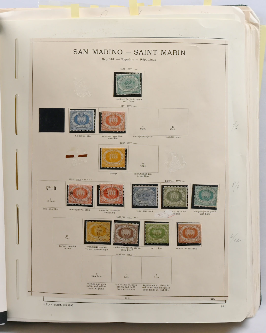 1877 - 1976 collection in album. Total of over 900 different stamps