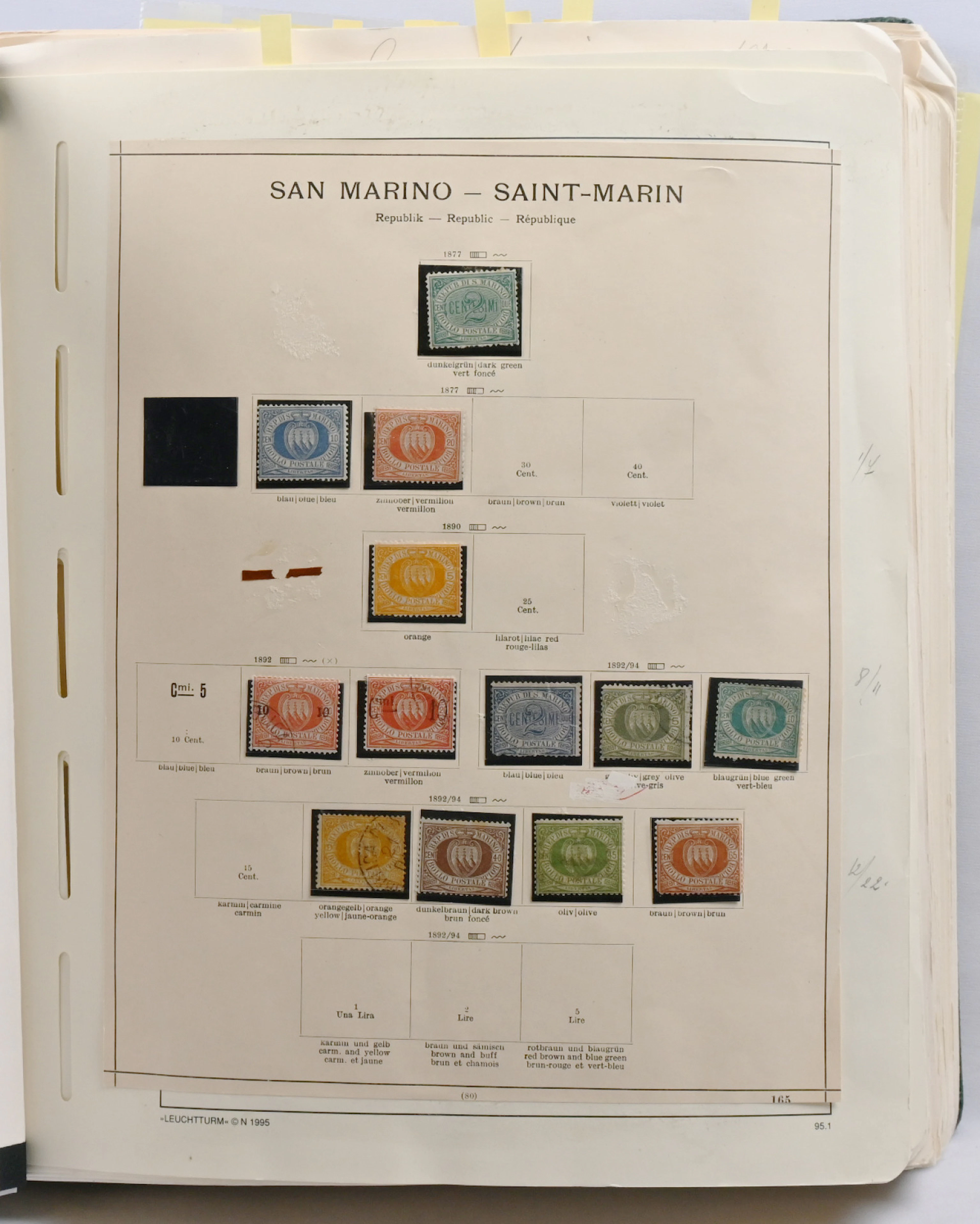 1877 - 1976 collection in album. Total of over 900 different stamps