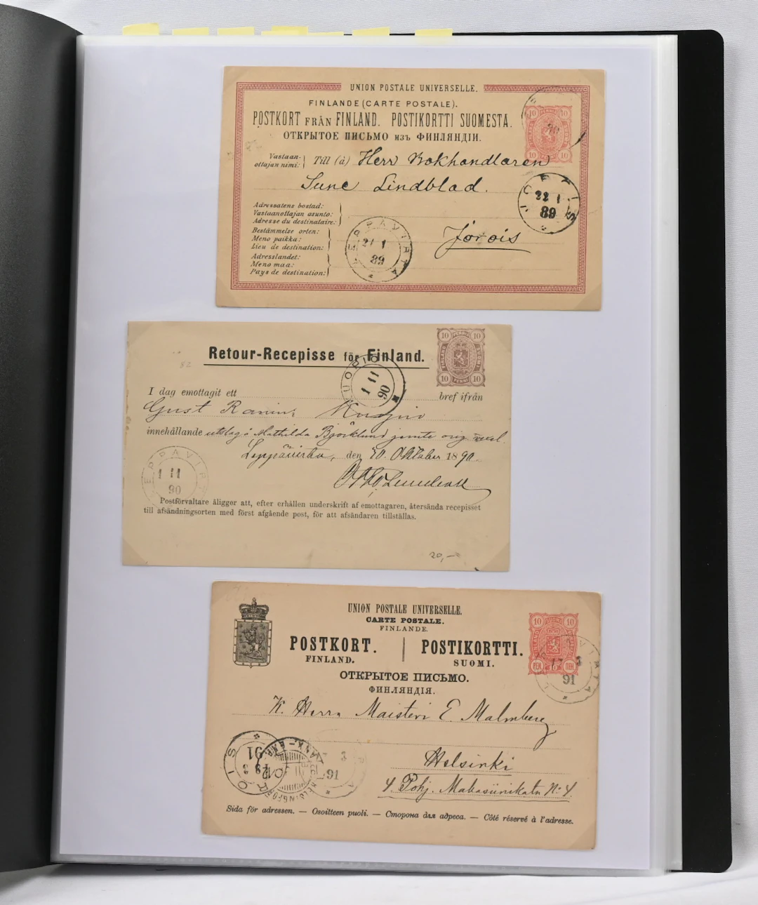 Leppävirta postal history mini collection mounted on over 20 pages