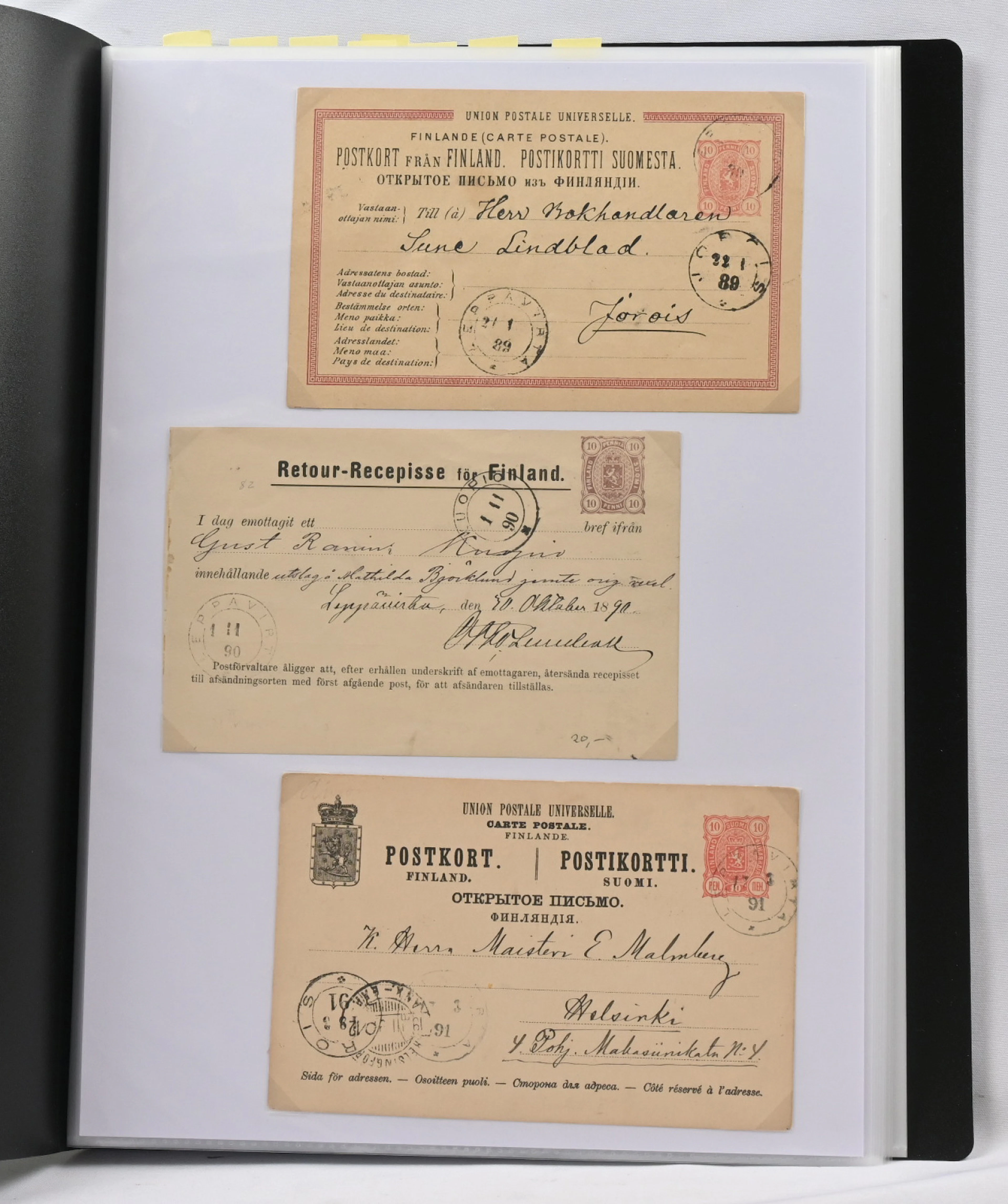 Leppävirta postal history mini collection mounted on over 20 pages