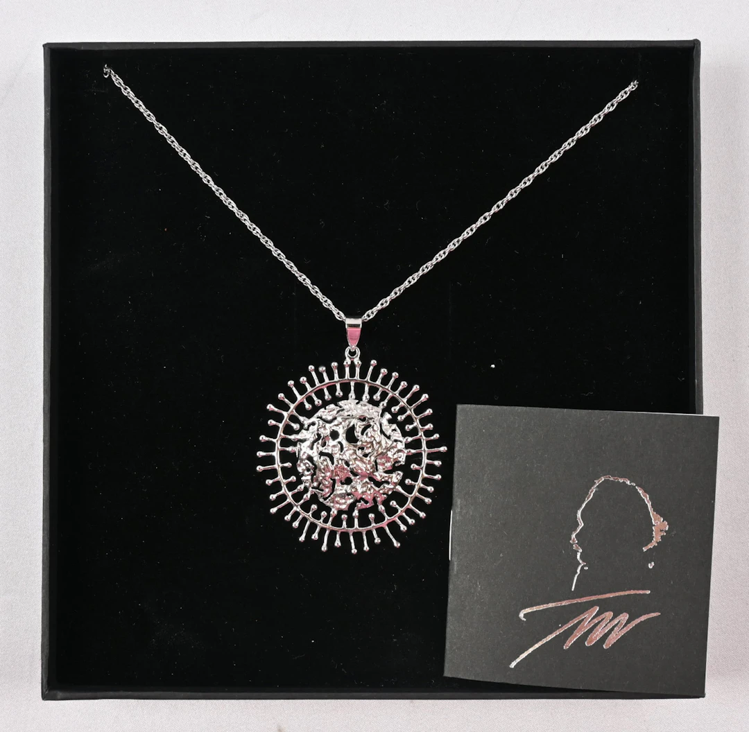 Tapio Wirkkala, Täysikuu (Full Moon) necklace, silver, in the original box.