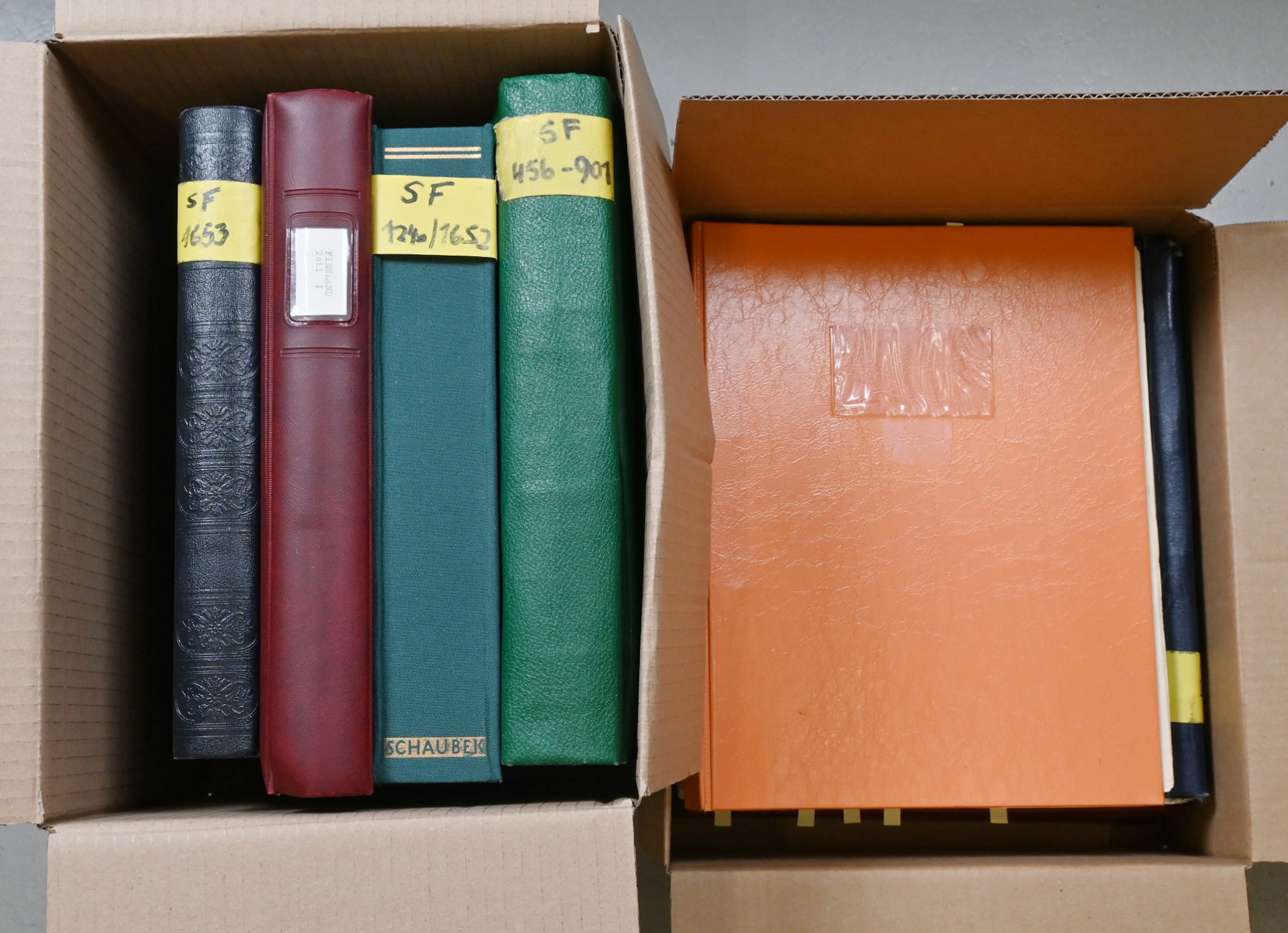 1928 - 2000s large old stock mainly used material in five stock albums