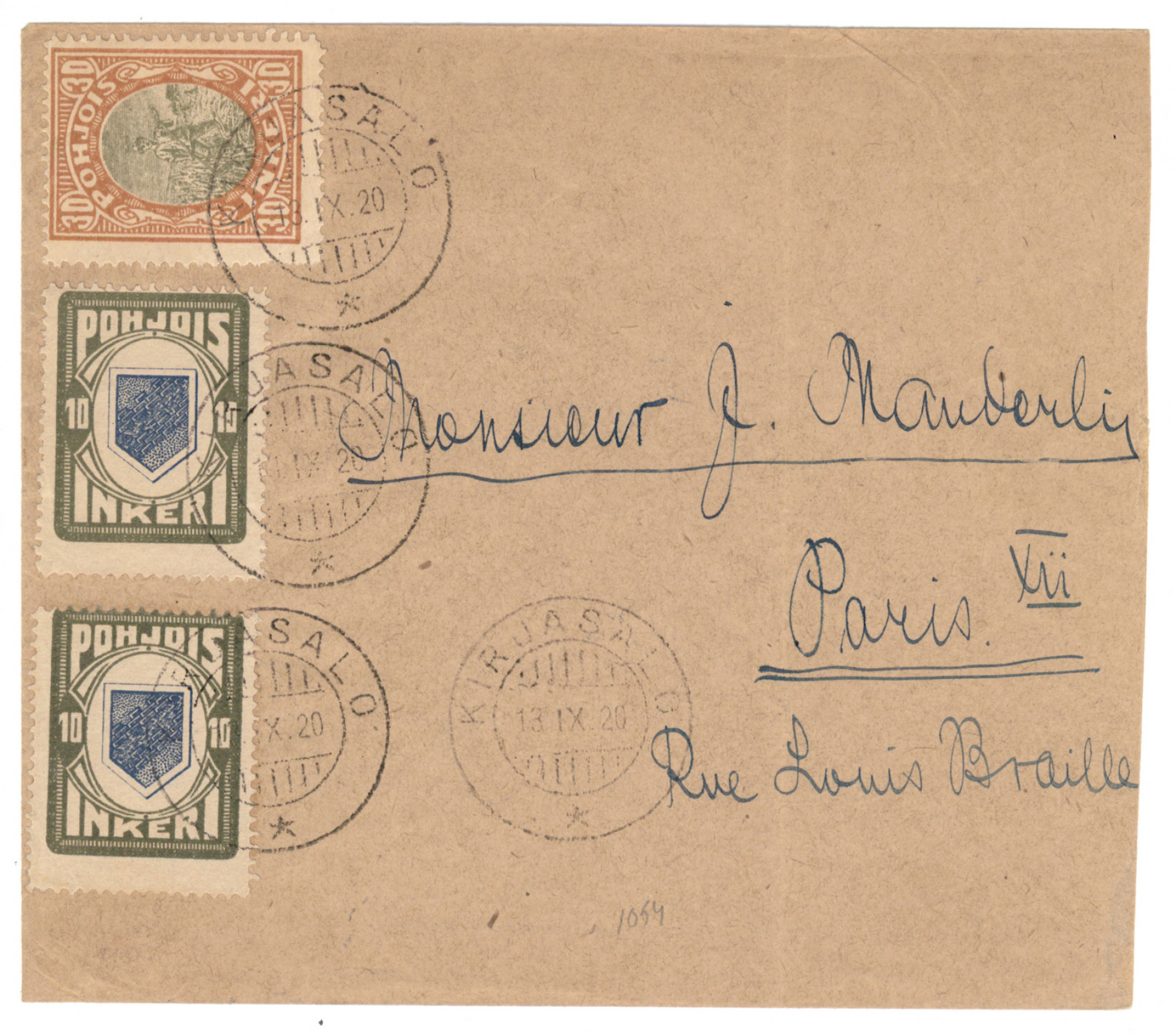 II set 30 penni and two pieces of 10 penni on a correct tariff cover