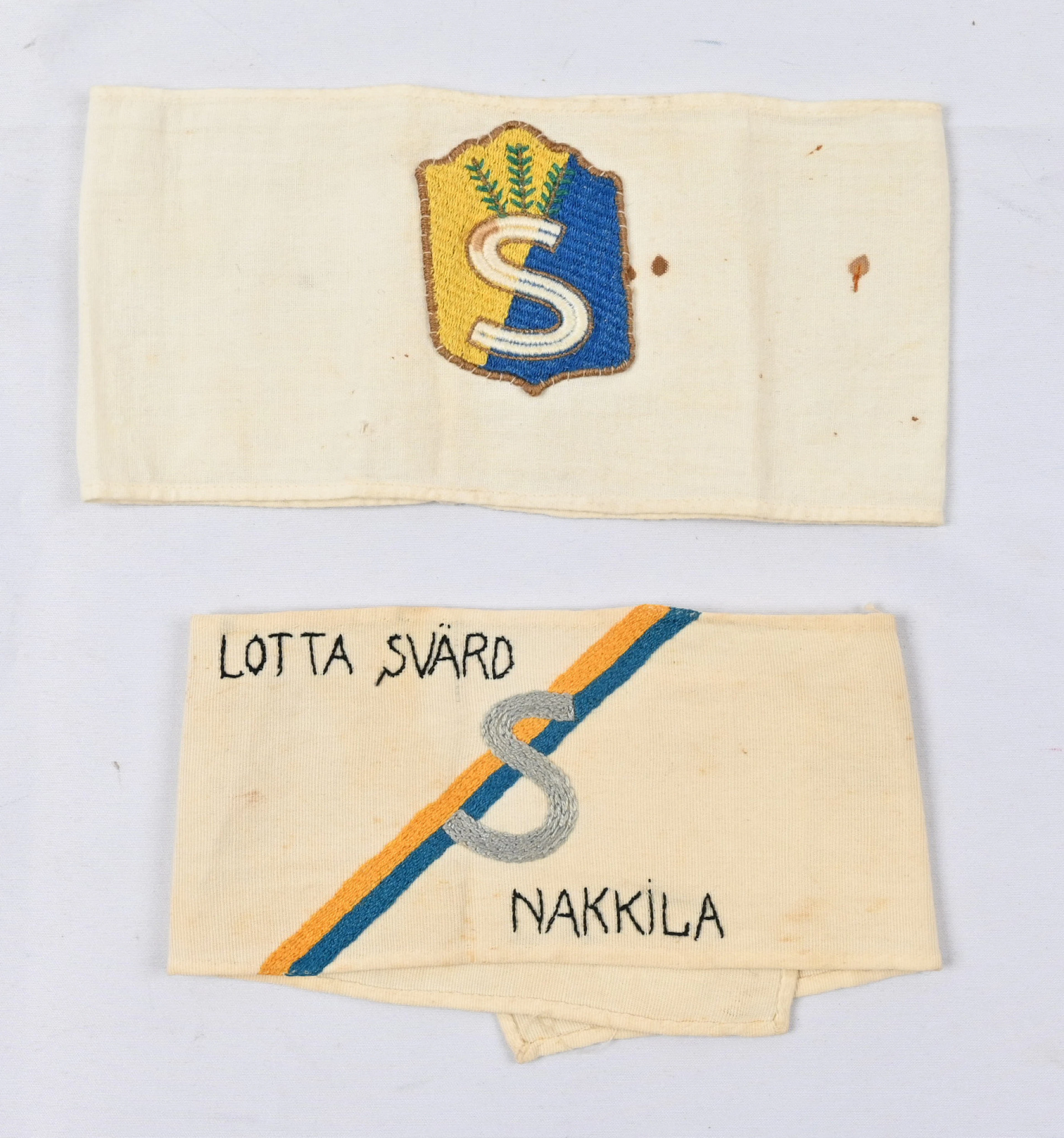 Civil Guard armband - Satakunta and Lotta Svärd armband - Nakkila.