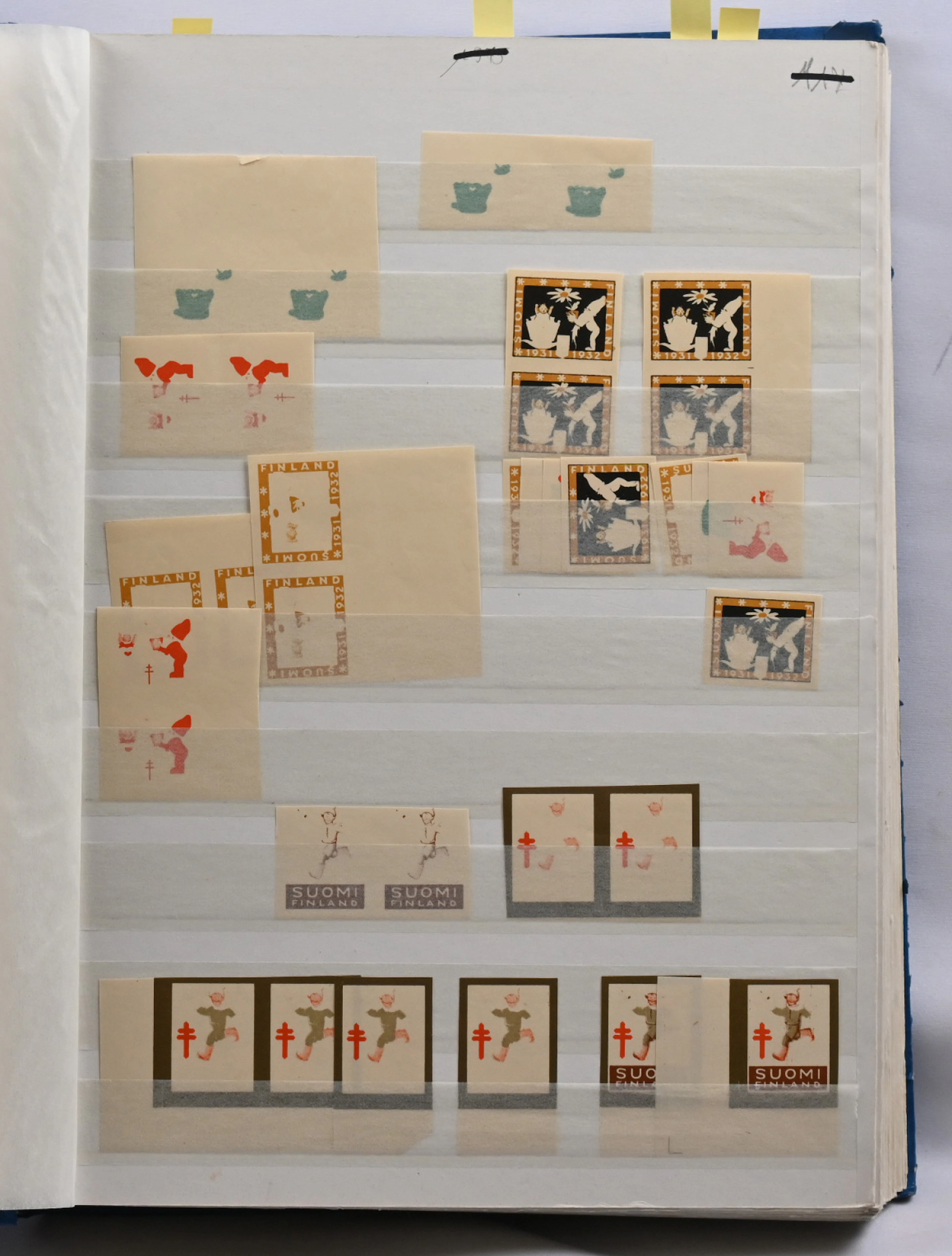 1931 - 1974 large stock selection of stamps from scale sets in a stockbook.