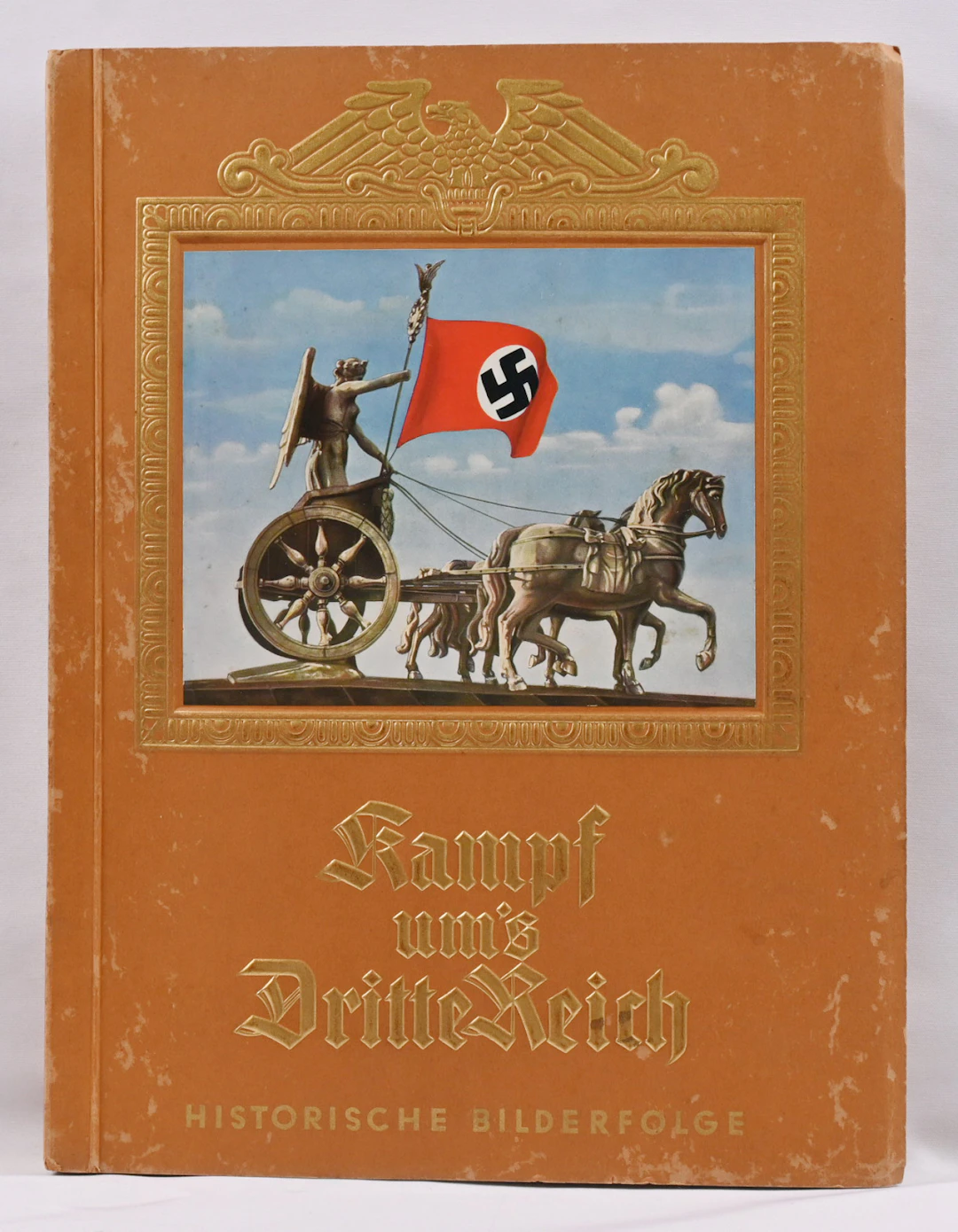 Collectible photo album ”Kampf um’s Dritte Reich”. In the album on