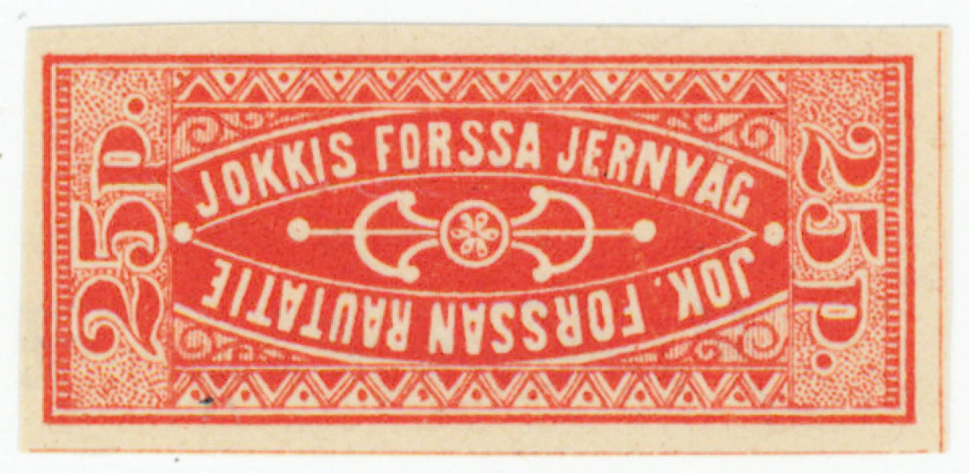 Jokioinen Forssa railway 1898 25 penni fine stamp!