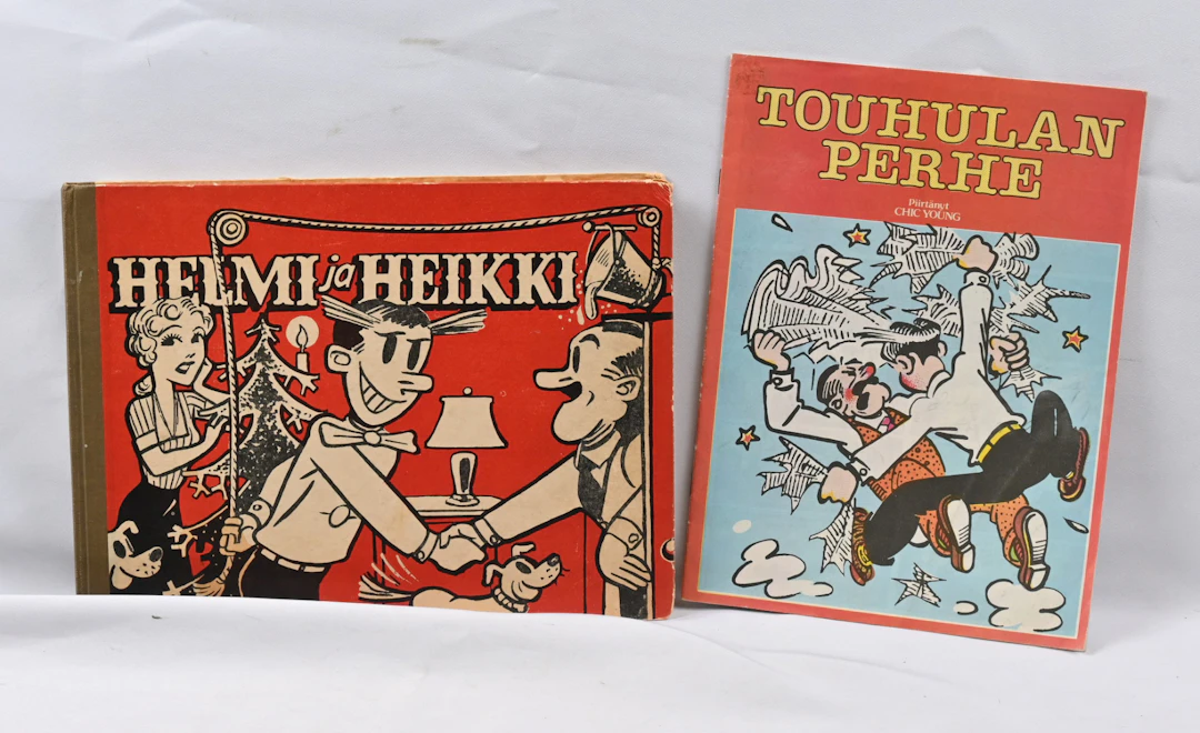 1951 "Helmi ja Heikki", family comic strip from the "Suomen Sosialidemokraatti"