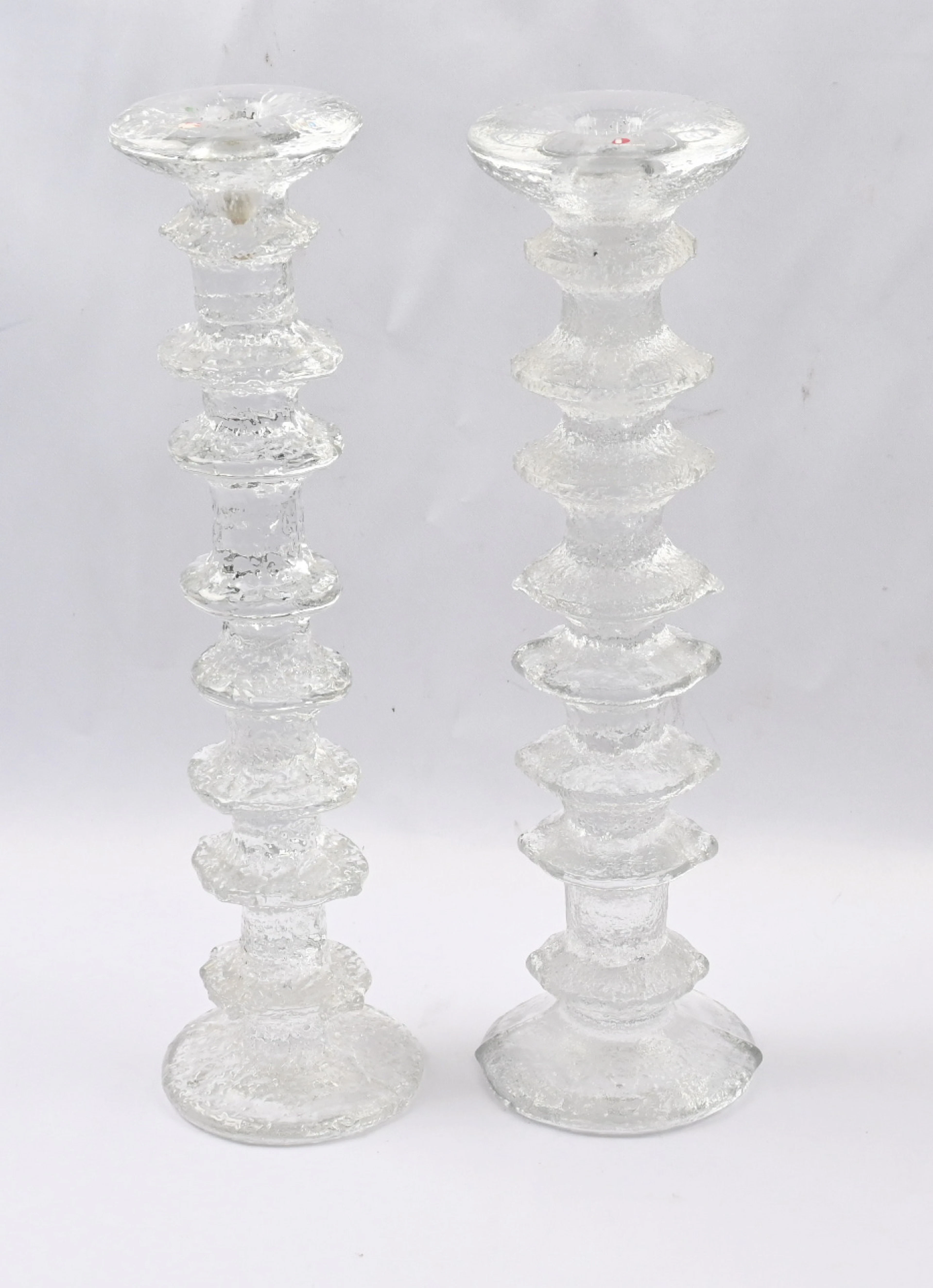 Timo Sarpaneva, two Festivo candlesticks with eight rings (knots)